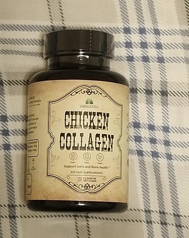 HERBALICIOUS Chicken Collagen Capsules - Collagen Supplement for Joint, Skin & Bone Support - Hydrolyzed Collagen Peptides from Chicken Bone Broth - Non-GMO, Anti-Aging - 120 Capsules customer photo 2
