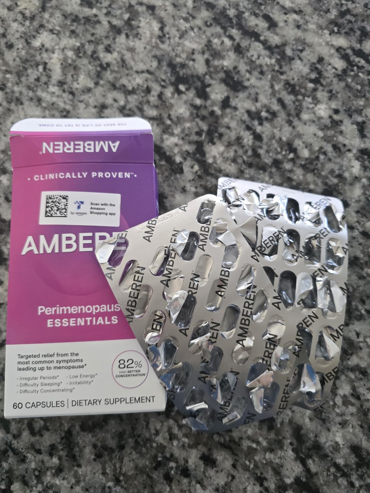 Amberen Perimenopause, Peri-Menopause Multi-Symptom Relief, Vitamin B, Vitamin E & Antioxidants Supplement, Helps Support Hormone Balance, Hot Flashes & Night Sweats, Supplements for Women, 180 Count customer photo 2