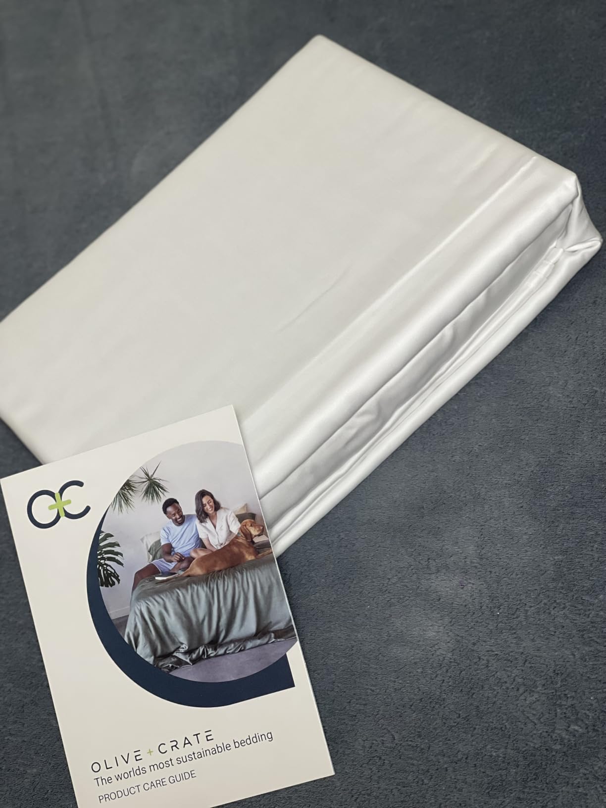 Olive + Crate Tencel Lyocell Eucalyptus Queen Size Sheet Set - Cooling Tencel Sheets for Hot Sleepers with 18 Inch Deep Pocket Fit - Ivory 4-Piece Set customer photo 1