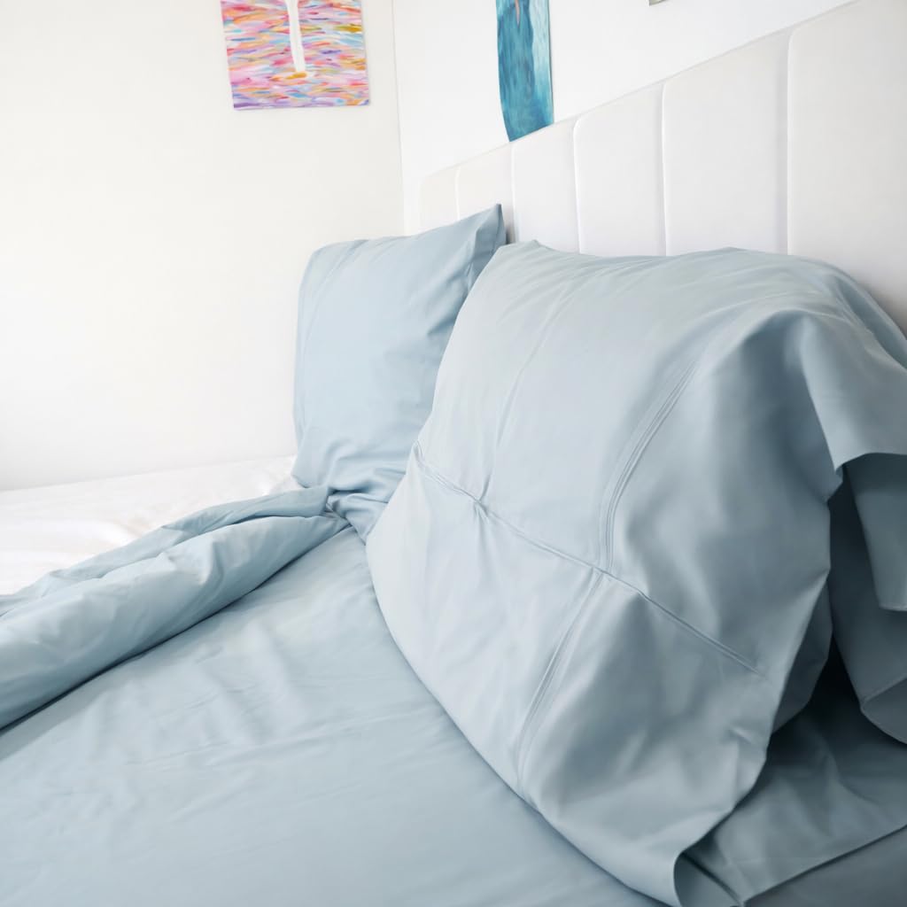 Olive + Crate Tencel Lyocell Eucalyptus Queen Size Sheet Set - Cooling Tencel Sheets for Hot Sleepers with 18 Inch Deep Pocket Fit - Ivory 4-Piece Set customer photo 2