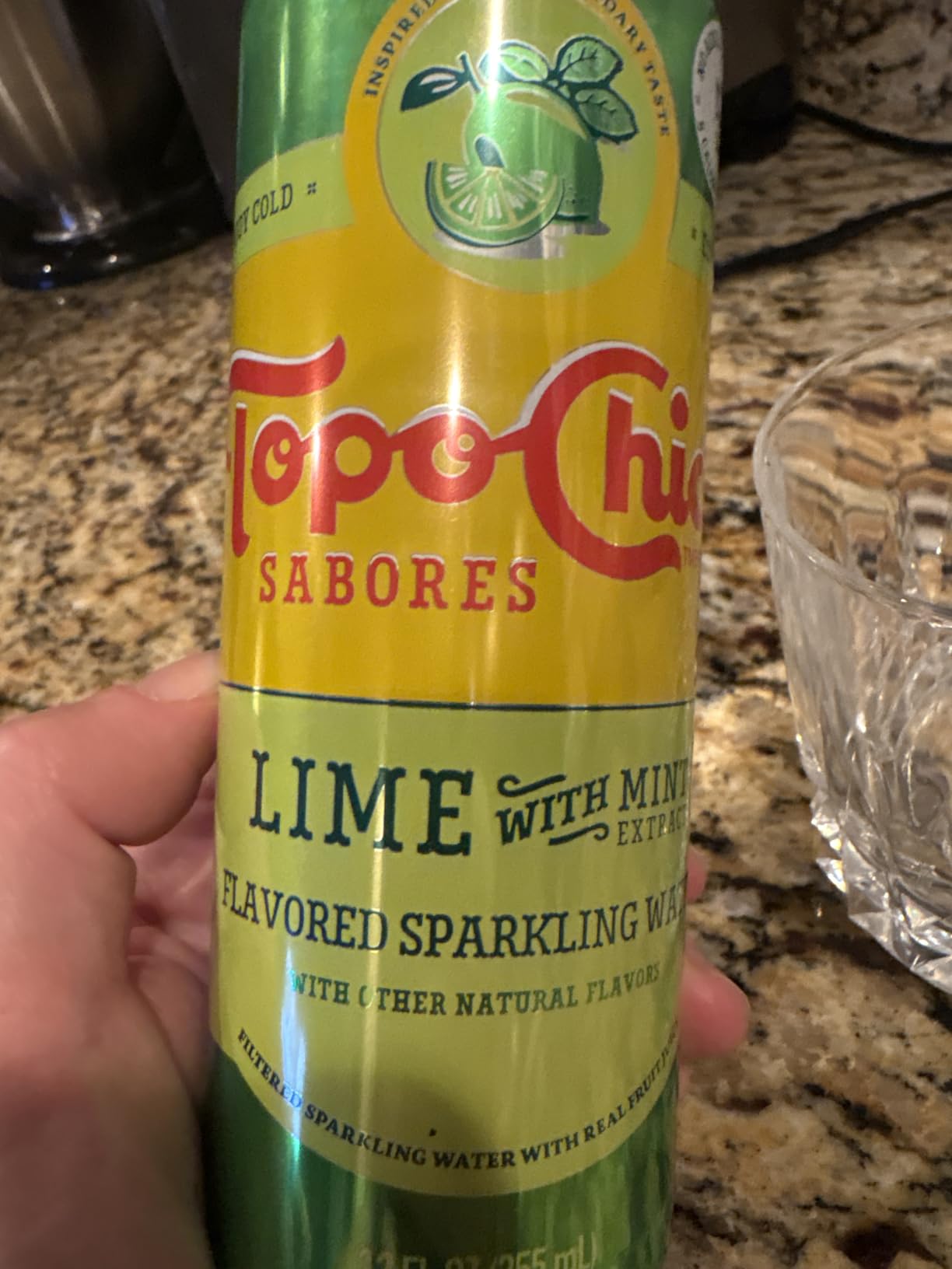 Topo Chico Sabores Lime with Mint Extract Flavored Sparkling Water, 12 fl oz Portable Cans, 8 Pack customer photo 2