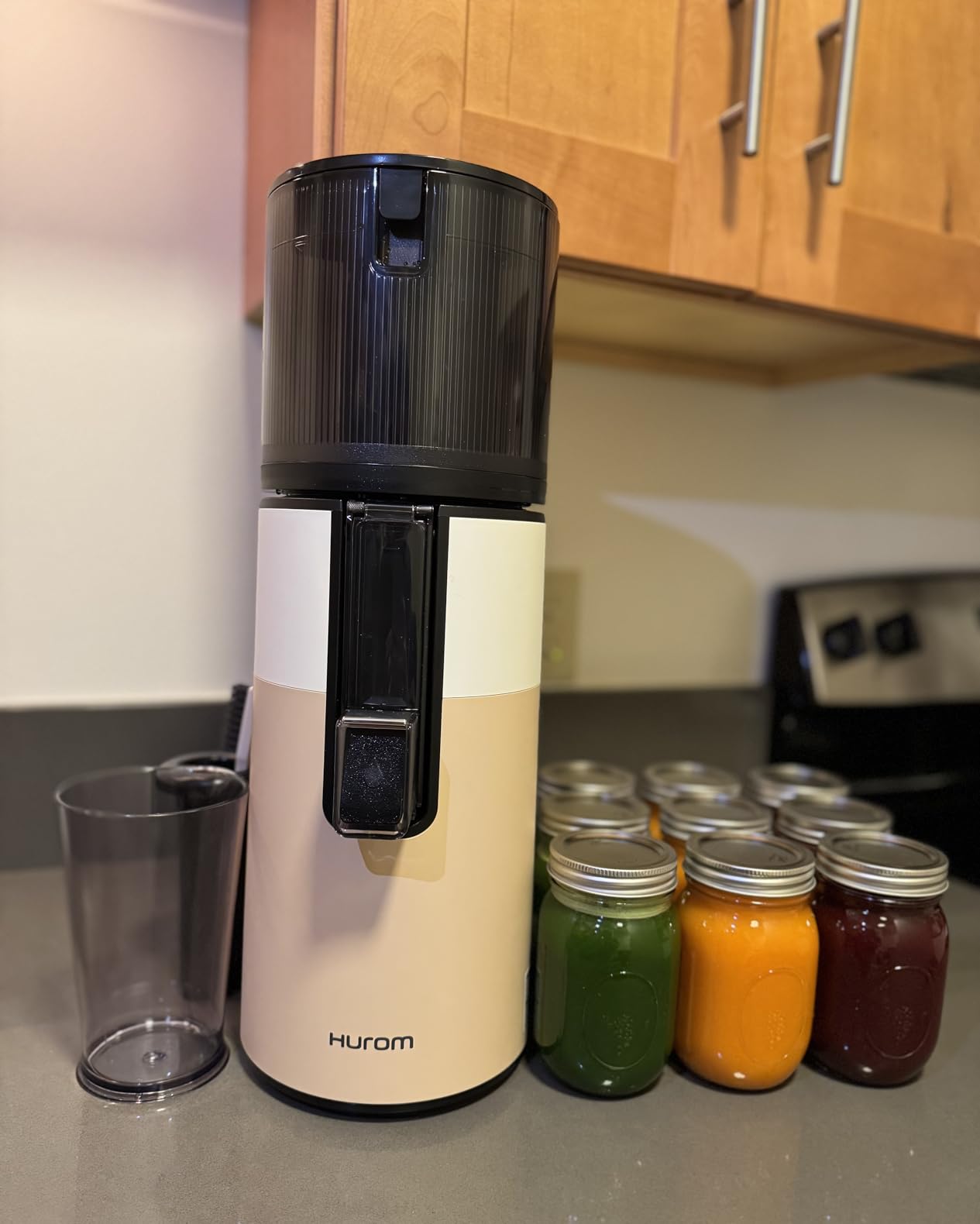 H400 Cold Press Juicer Machine, Award Winning Masticating Slow Juicer, Easy to Clean, Strainer & Hands Free with Self Feeding, Wide Mouth Hopper, Easy Assembly (Two-Tone Beige) customer photo 2