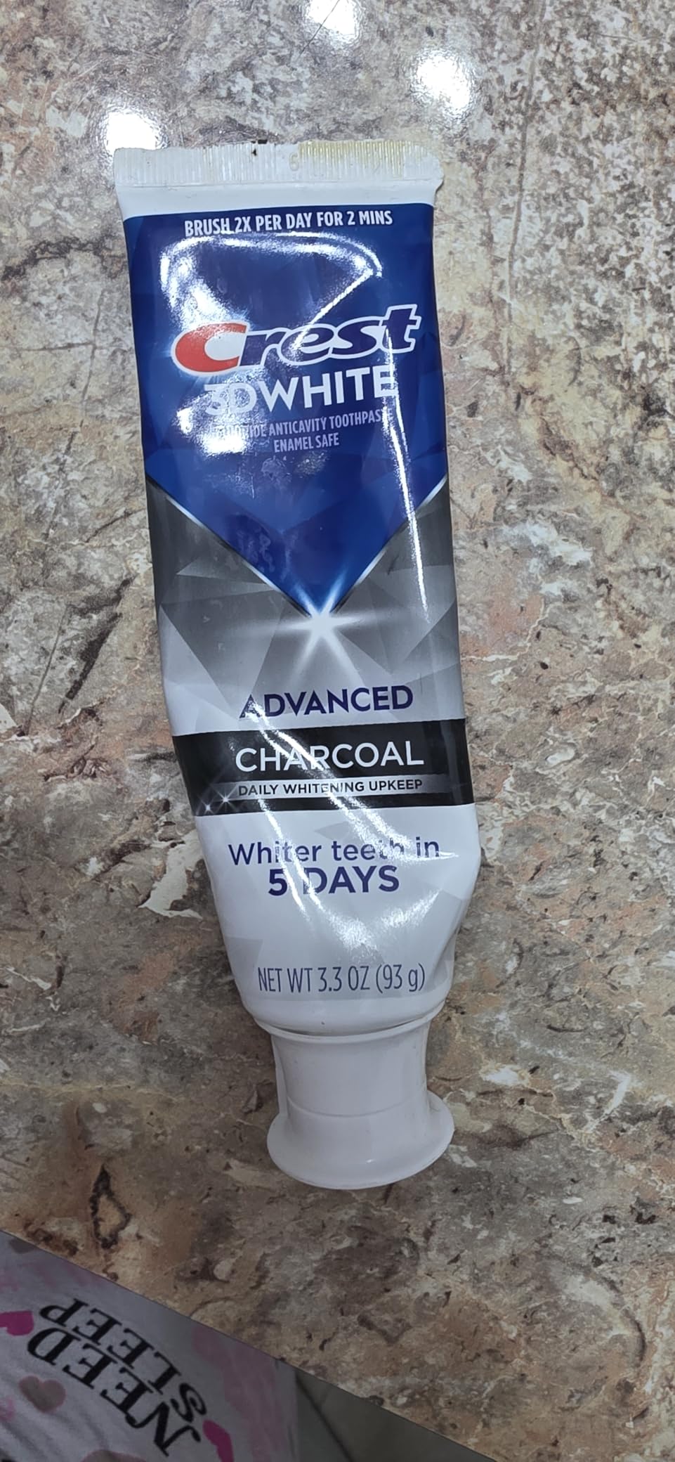 Crest 3D White Advanced Charcoal Teeth Whitening Toothpaste, 3.3 Ounce (Pack of 3) customer photo 1