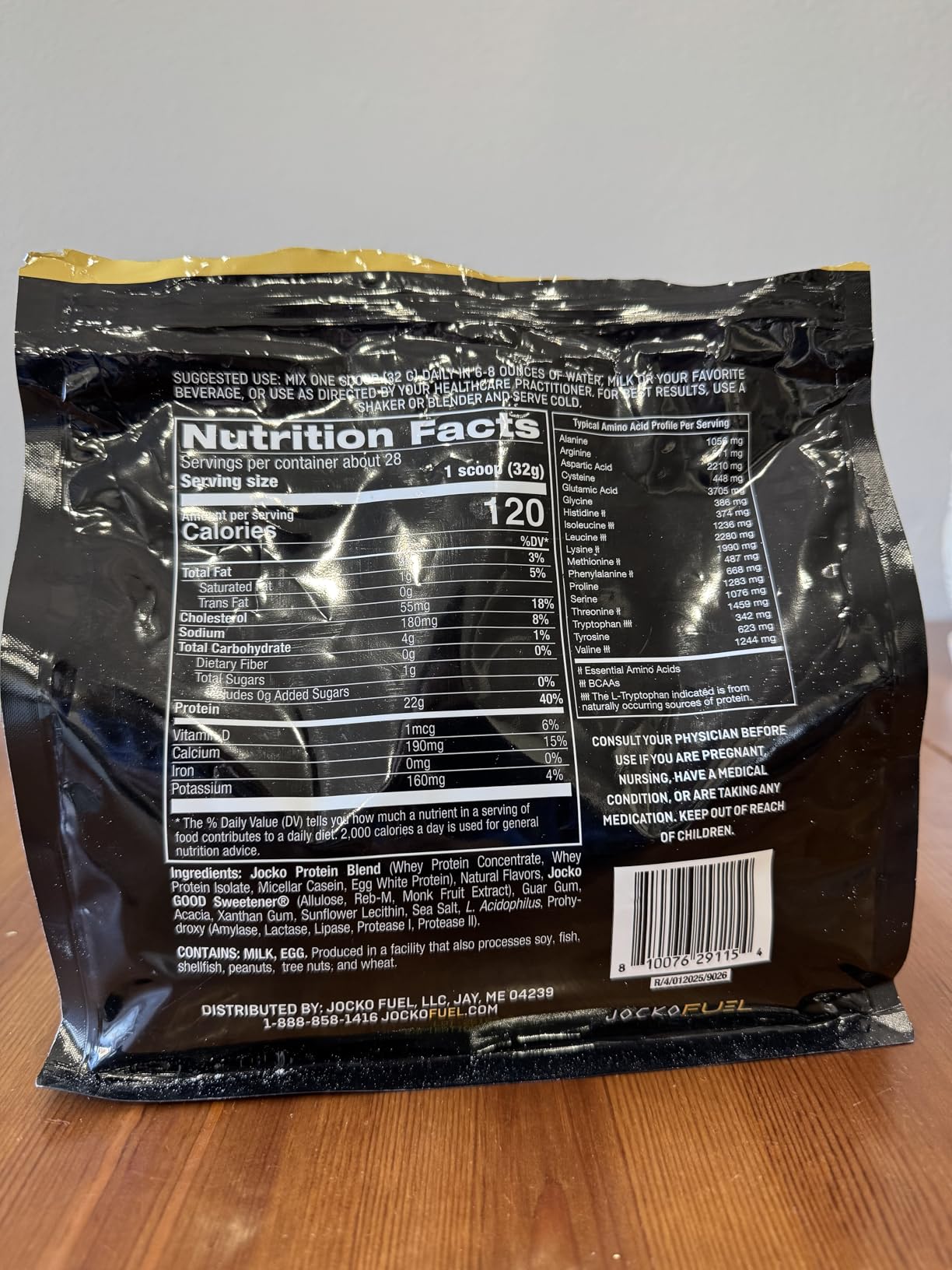 Jocko Fuel Whey Protein Powder, Vanilla Milkshake, 22g Protein, Digestive Enzymes + Probiotic Blend, No Sugar Added, with Essential Amino Acids + Electrolyte Minerals, 28 Servings customer photo 1