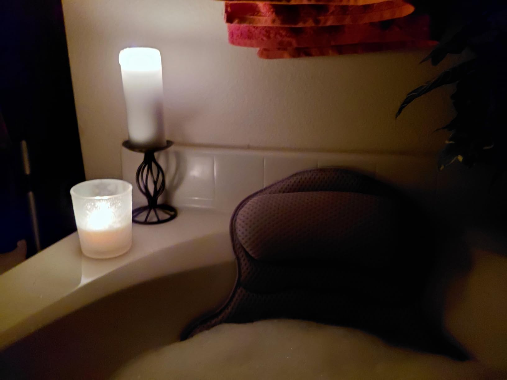 Bath Pillow Luxury Bathtub Pillow, Extra Soft & Comfortable Bath Pillows for Tub Head Neck and Back Support, with 4D Air Mesh Cushions & Non-Slip Suction Cups - Bath Accessories Spa Gifts for Women customer photo 2