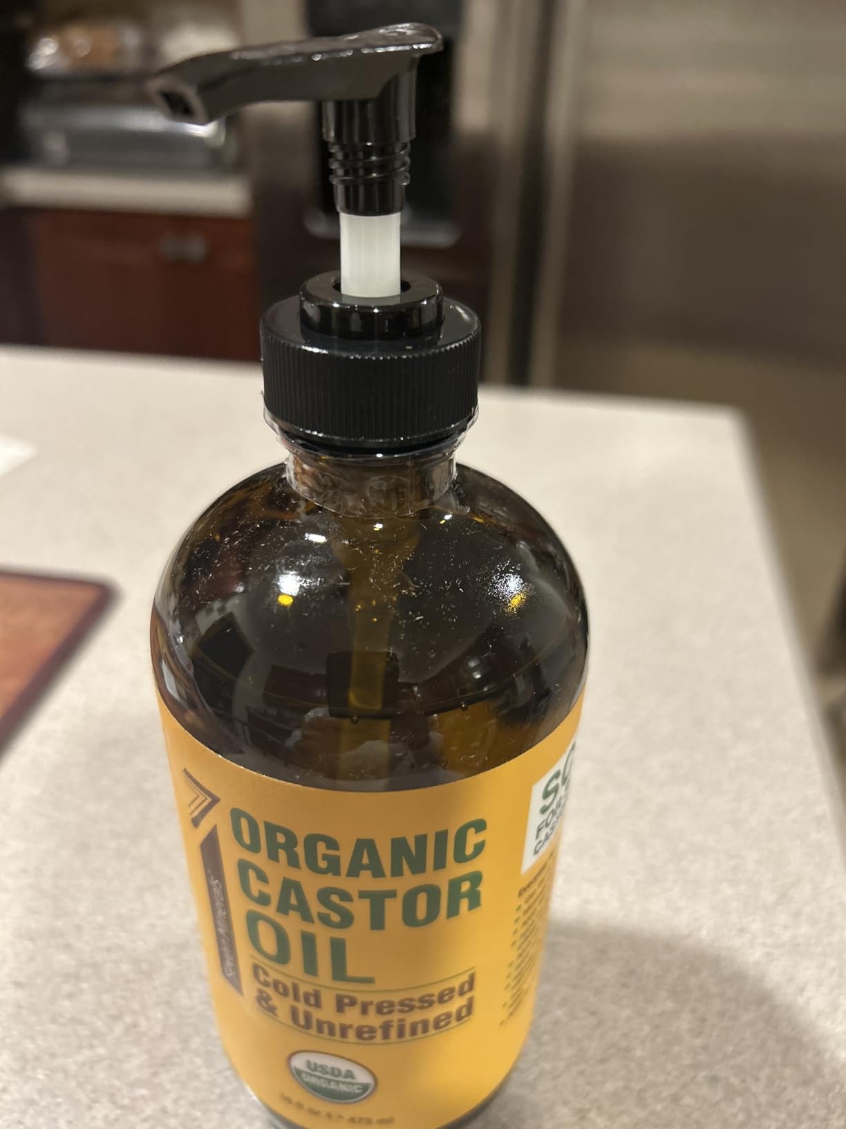 Castor Oil Pack Wrap Kit - USDA Organic, 16 oz Cold-Pressed Hexane-Free Castor Oil in Glass Bottle | Adjustable Cotton Flannel Waist & Neck Wraps | Made in USA | Liver, Abdominal & Detox Therapy customer photo 1