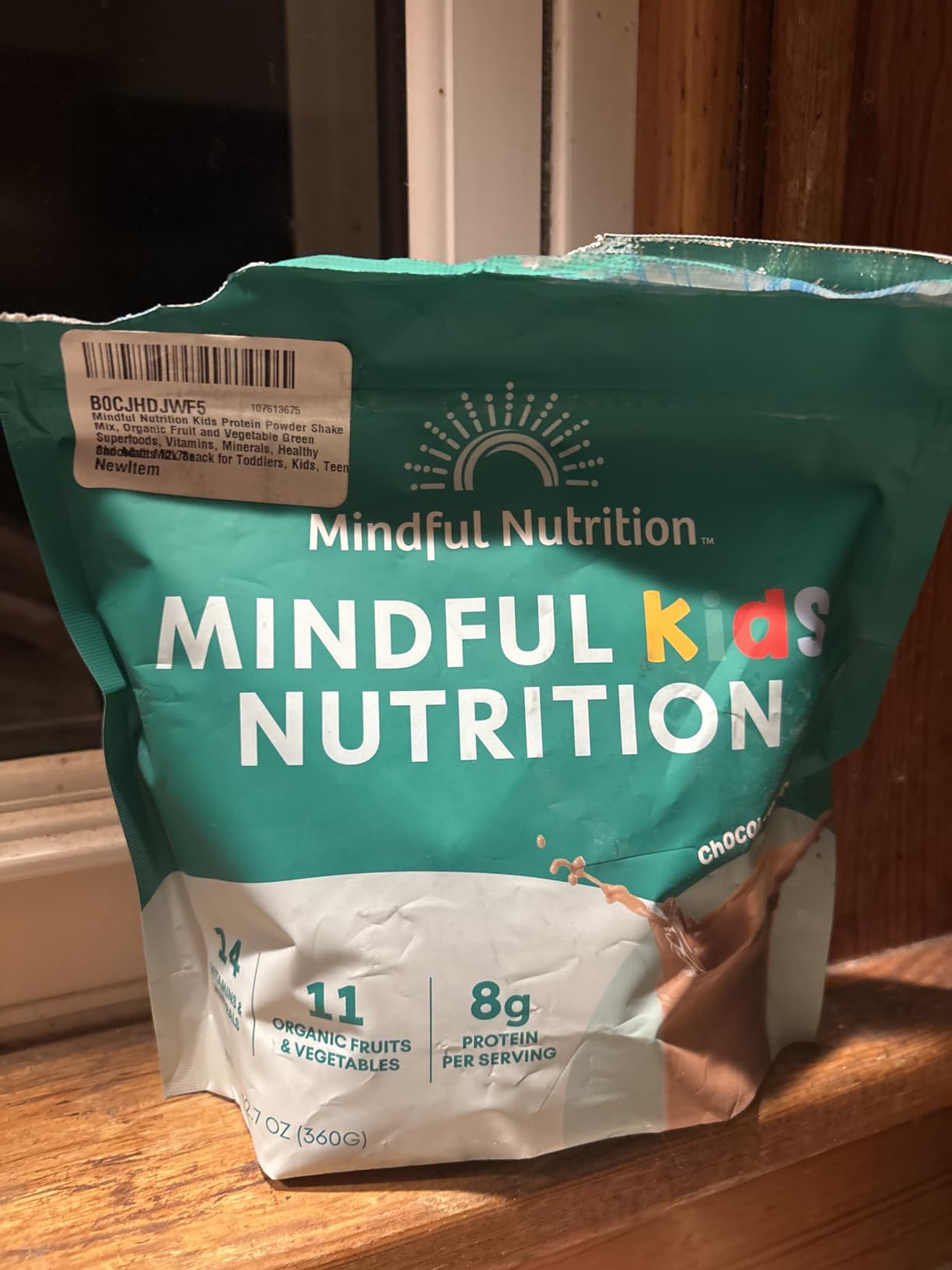 Mindful Nutrition Kids Protein Powder Shake Mix, Organic Fruit and Vegetable Green Superfoods, Vitamins, Minerals, Healthy Chocolate Milk Snack for Toddlers, Kids, Teens and Adults 12.7oz customer photo 1
