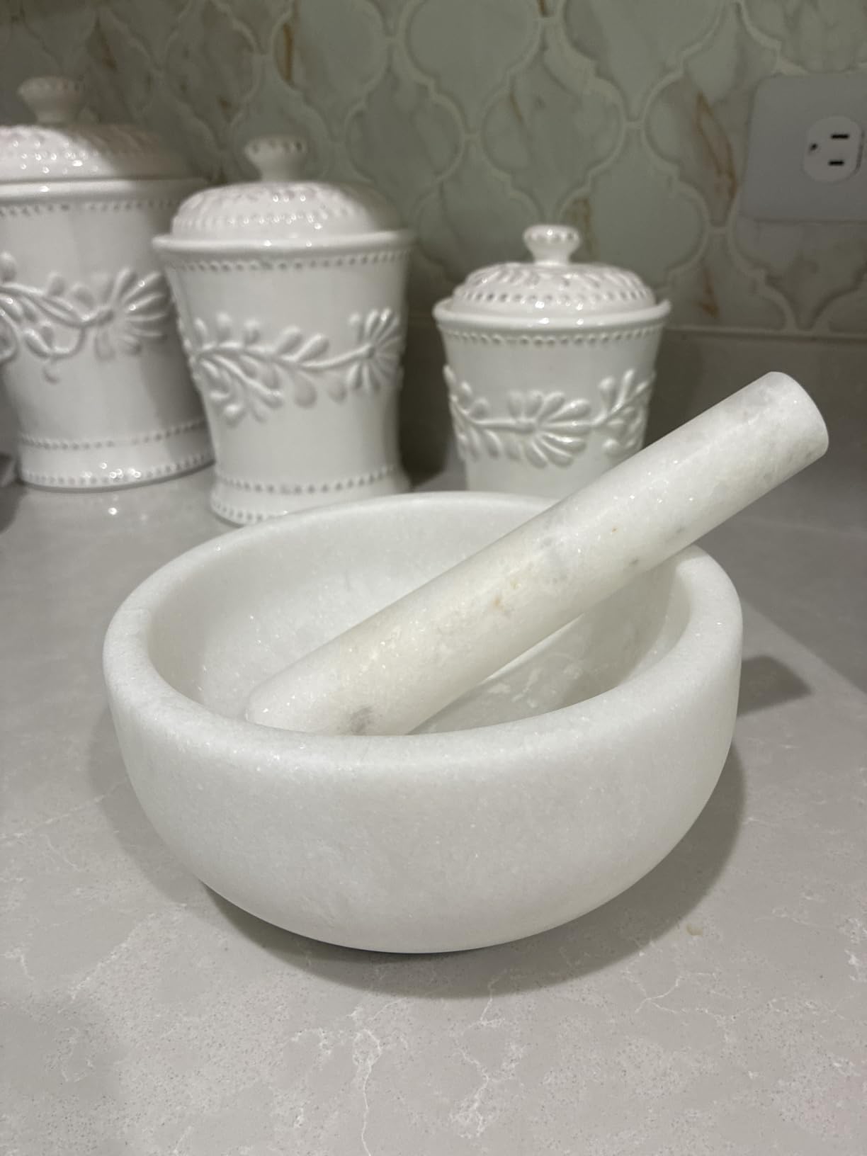 Koville Marble Mortar and Pestle Set, 7
