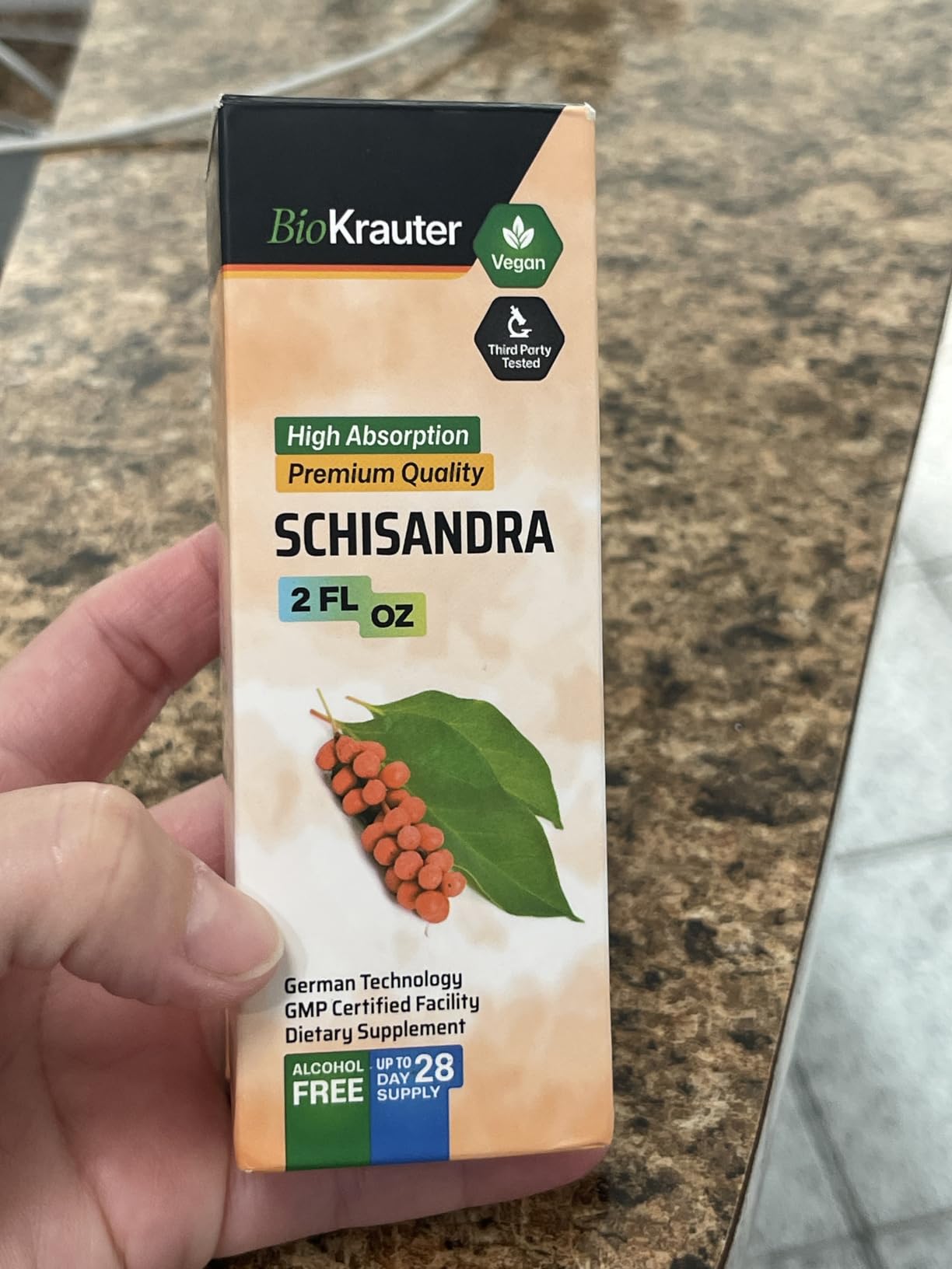 BIO KRAUTER® Schisandra for Calm & Relaxation - Pure Vegan Mood Support Supplement - Liquid Schisandra Berry 4 Fl.Oz - Natural Calm Drops 650 mg per Serving, 56-Day Supply, Alcohol & Sugar Free customer photo 2