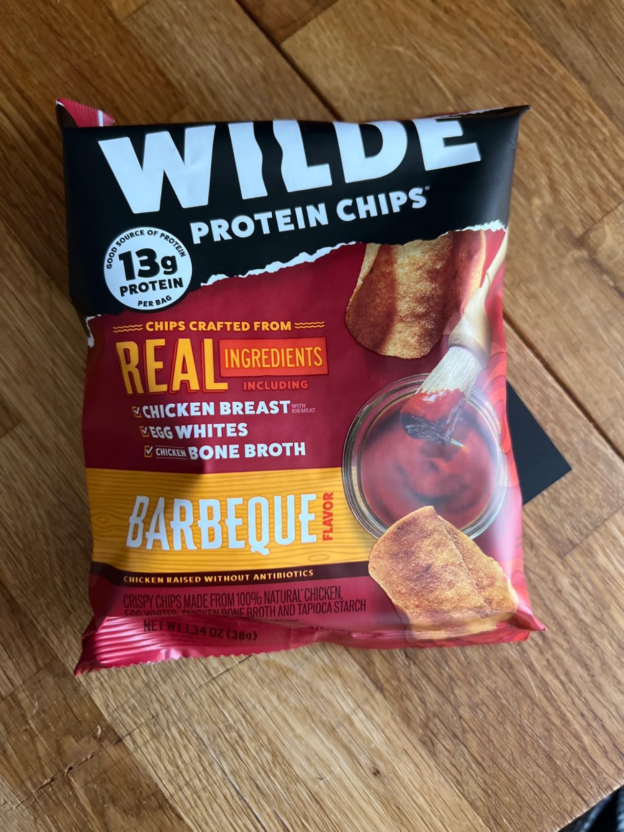 WILDE Protein Chips Barbeque, Thin and Crispy High Protein Snacks, Keto Friendly, Low Carb Chips, Real Ingredients, 1.34oz (Pack of 8) customer photo 1