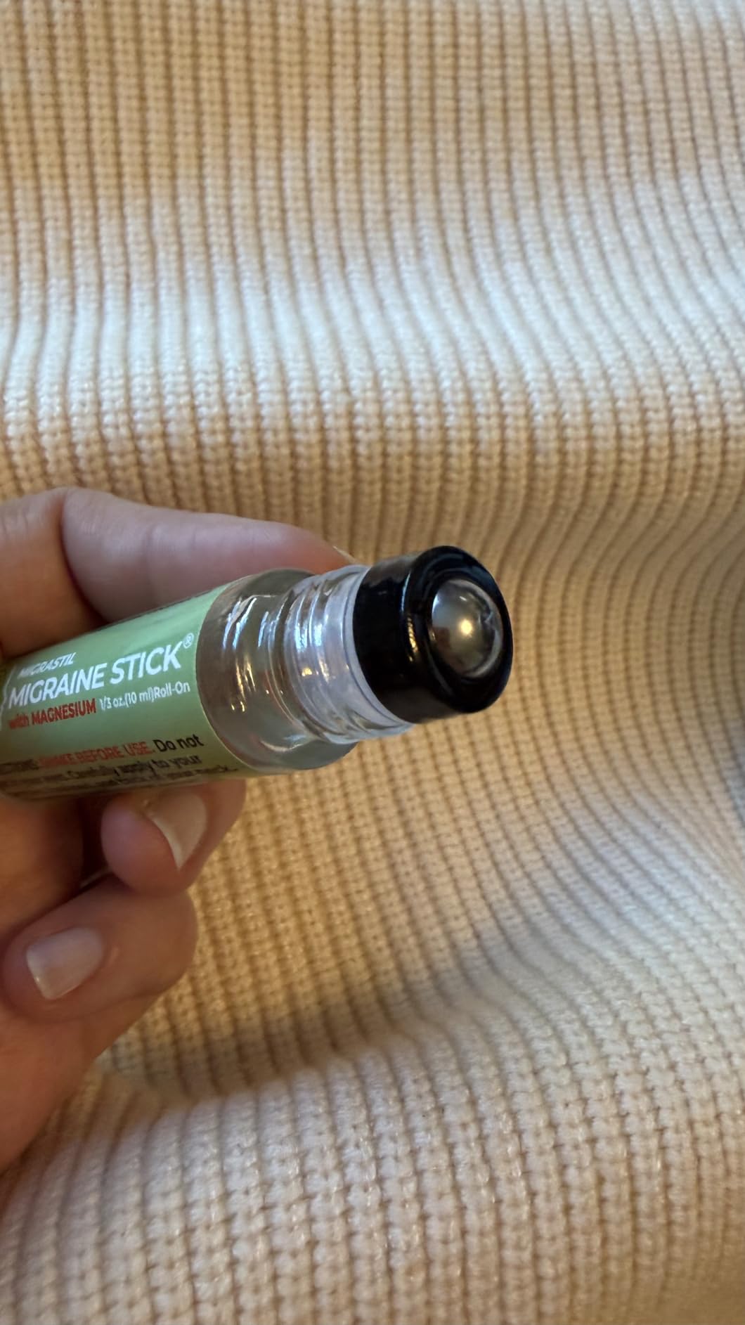 MIGRASTIL Migraine Stick with Magnesium. Cooling Peppermint Eucalyptus Essential Oil Topical Magnesium for Headache Support. Made in The USA 10 ml customer photo 1