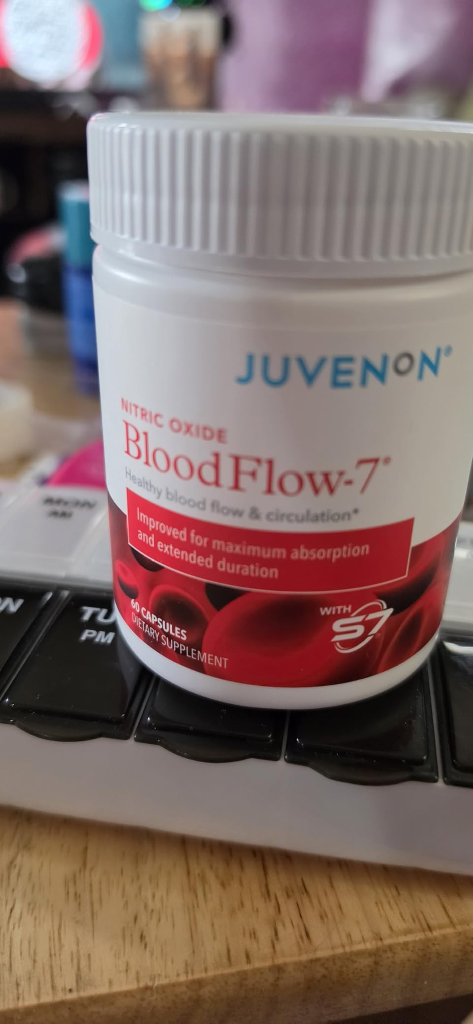 Juvenon BloodFlow-7 Nitric Oxide Supplements for Men & Women - Natural Nitric Oxide Booster with Nitrosigine + S7 - Blood Flow & Circulation Support (1-Pack) customer photo 2