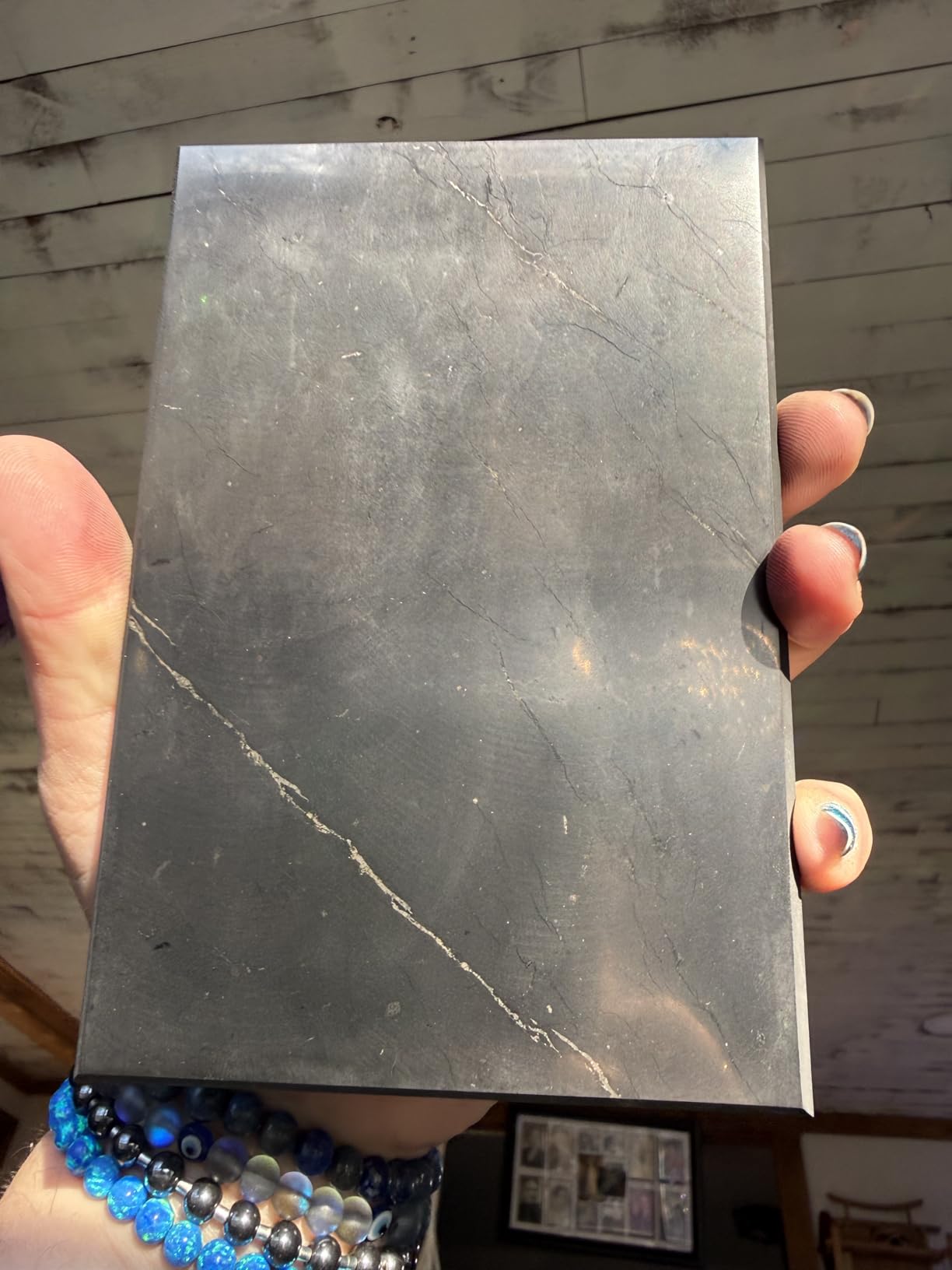 Shungite World Shungite Tile Polished 100x150 mm / 3.93