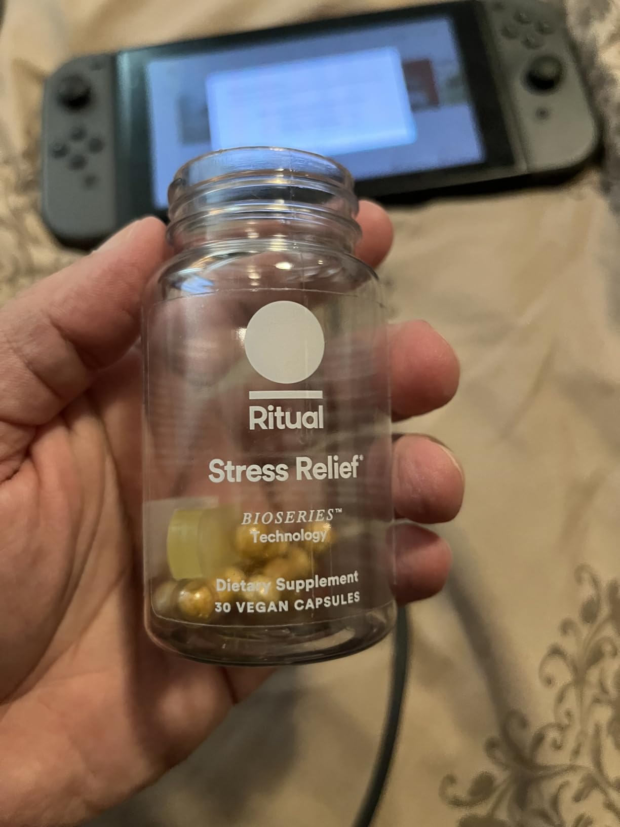 Ritual Stress Relief Supplement - Ashwagandha, L-Theanine, & Saffron - Helps Reduce Stress, Manage Cortisol, Promotes Calm, Relaxation* - All Day Support* - Vegan - Citrus - 30 Capsules - 30 Servings customer photo 2