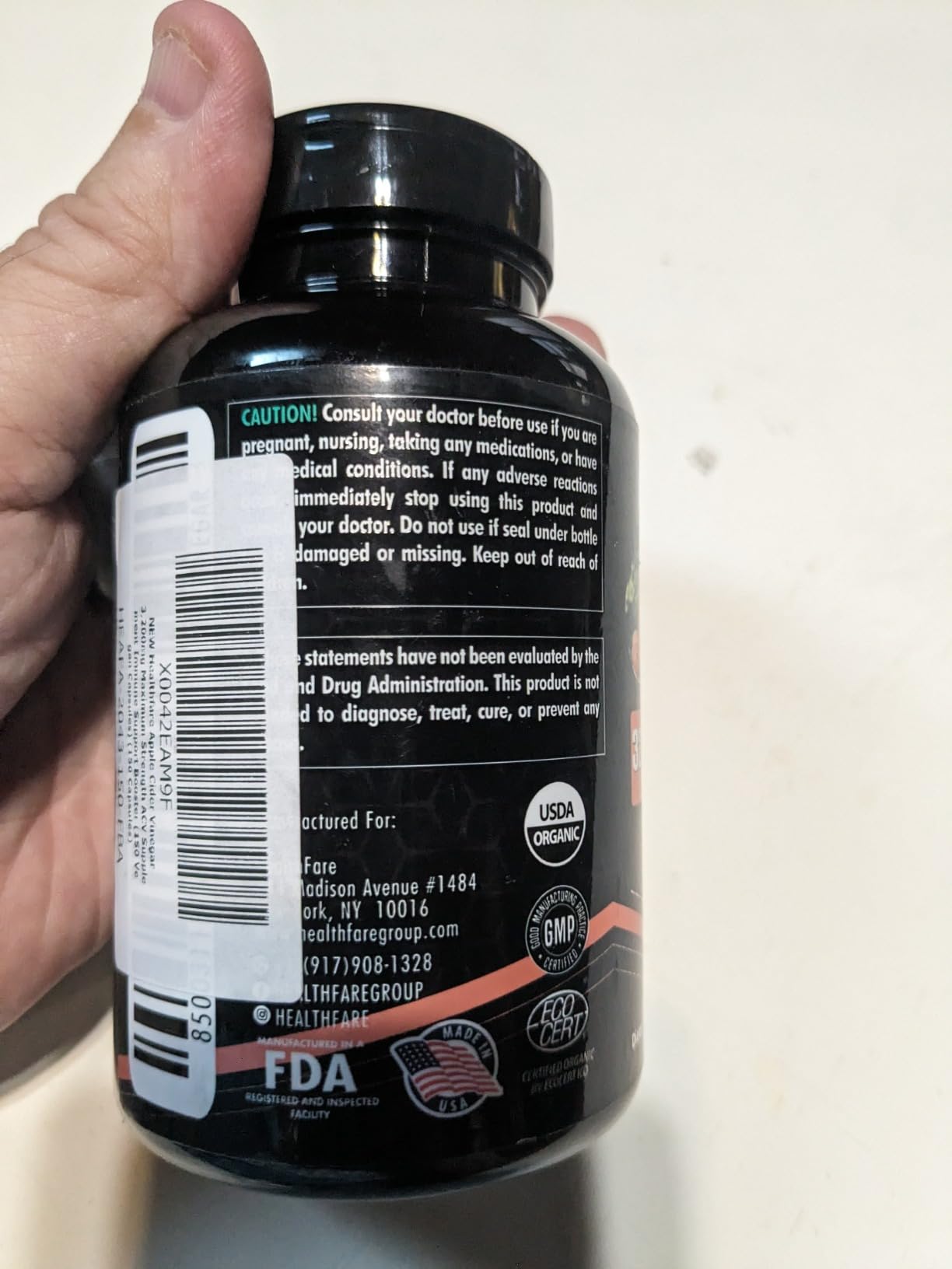 HealthFare Apple Cider Vinegar Capsules with the Mother | 3200mg Raw, Organic & Unfiltered ACV | 150 Vegan Pills | Maximum Strength Supplement for Detox & Digestion | Non-GMO, Gluten-Free, Made in USA customer photo 2