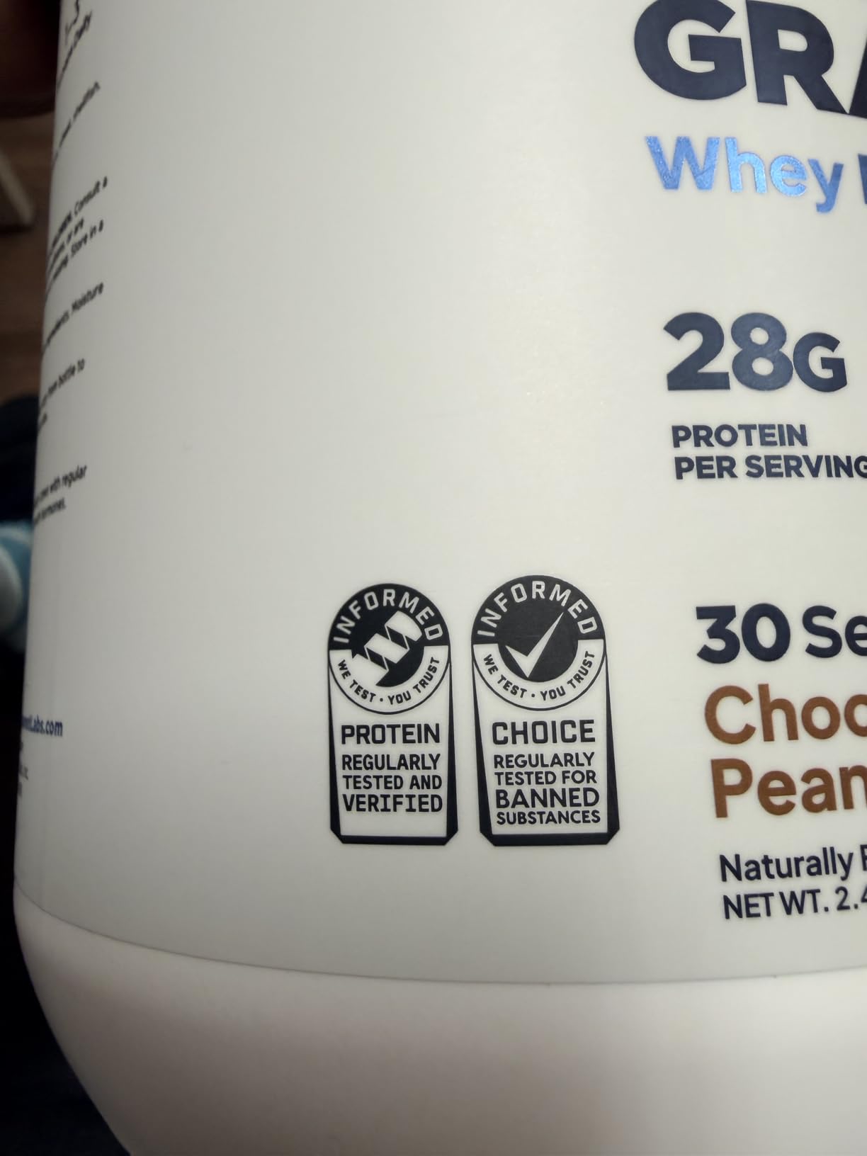 Transparent Labs Grass-Fed Whey Protein Isolate, Chocolate Peanut Butter, 28g Protein, 30 Servings customer photo 2