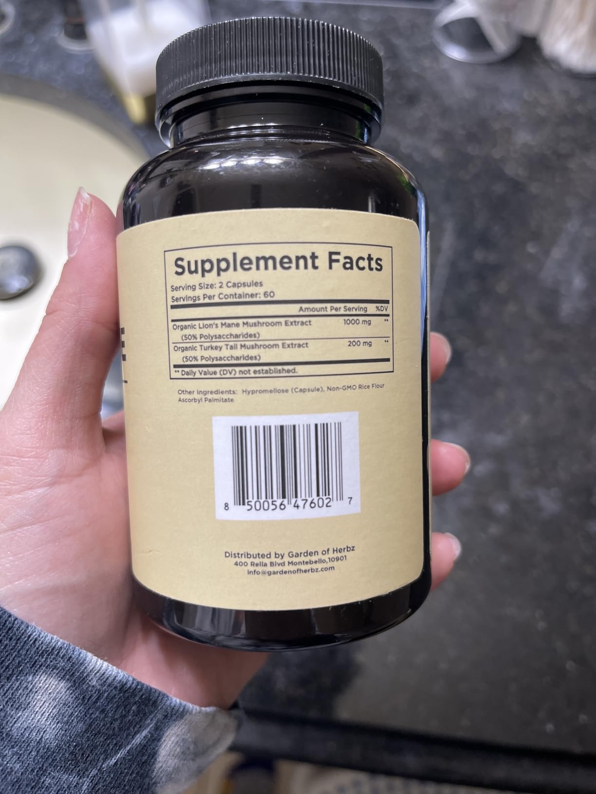 Lion's Mane Mushroom Supplement Capsules with Turkey Tail for Memory & Focus - Brain Supplement, Brain Fog Support, 10:1 Extract, 1200mg, 3rd Party Tested, Non-GMO, Vegan, Made in USA, 2 Month Supply customer photo 1