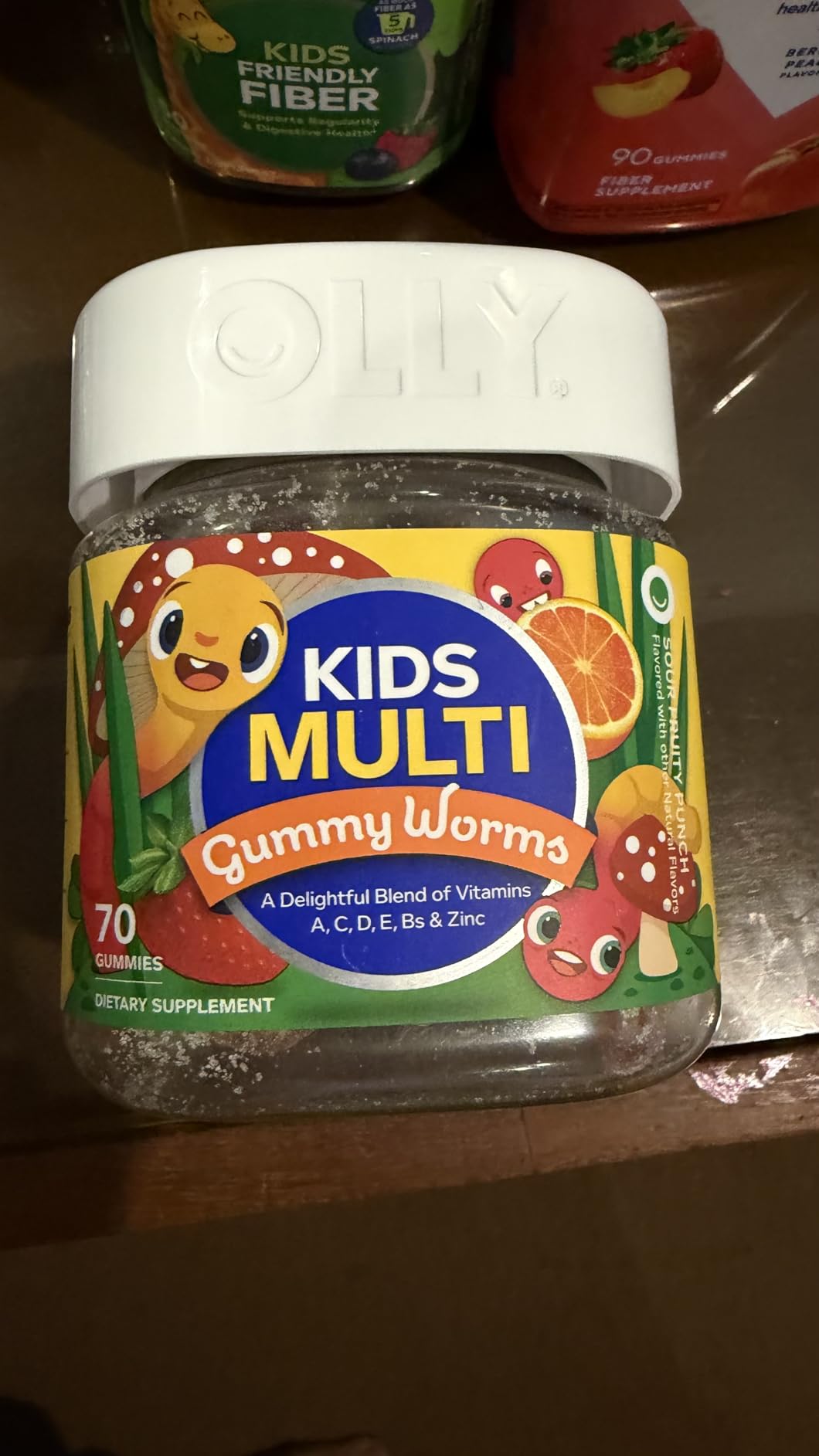 OLLY Kids Multivitamin Gummy, Overall Health and Immune Support, Vitamins and Minerals A, C, D, E, Bs and Zinc, Kids Chewable Supplement, Sour Fruity Punch Flavored, 70 or 35 Day Supply - 70 Count customer photo 2