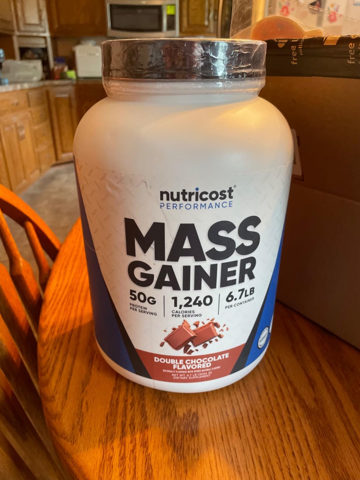 Nutricost Mass Gainer Double Chocolate Flavor, 7 LBS, 50 Grams of Protein Per Serving - Non-GMO & Gluten Free customer photo 1