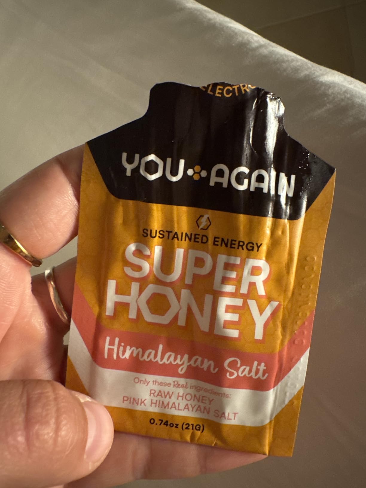 You Again Super Honey Packets | Workout Clean Energy Gel Packs | Cycling, Endurance, Running Gel or Energy Snack | Paleo & Carnivore Snack | Gluten-Free | Made in USA (8 Pack - Himalayan Salt) customer photo 2