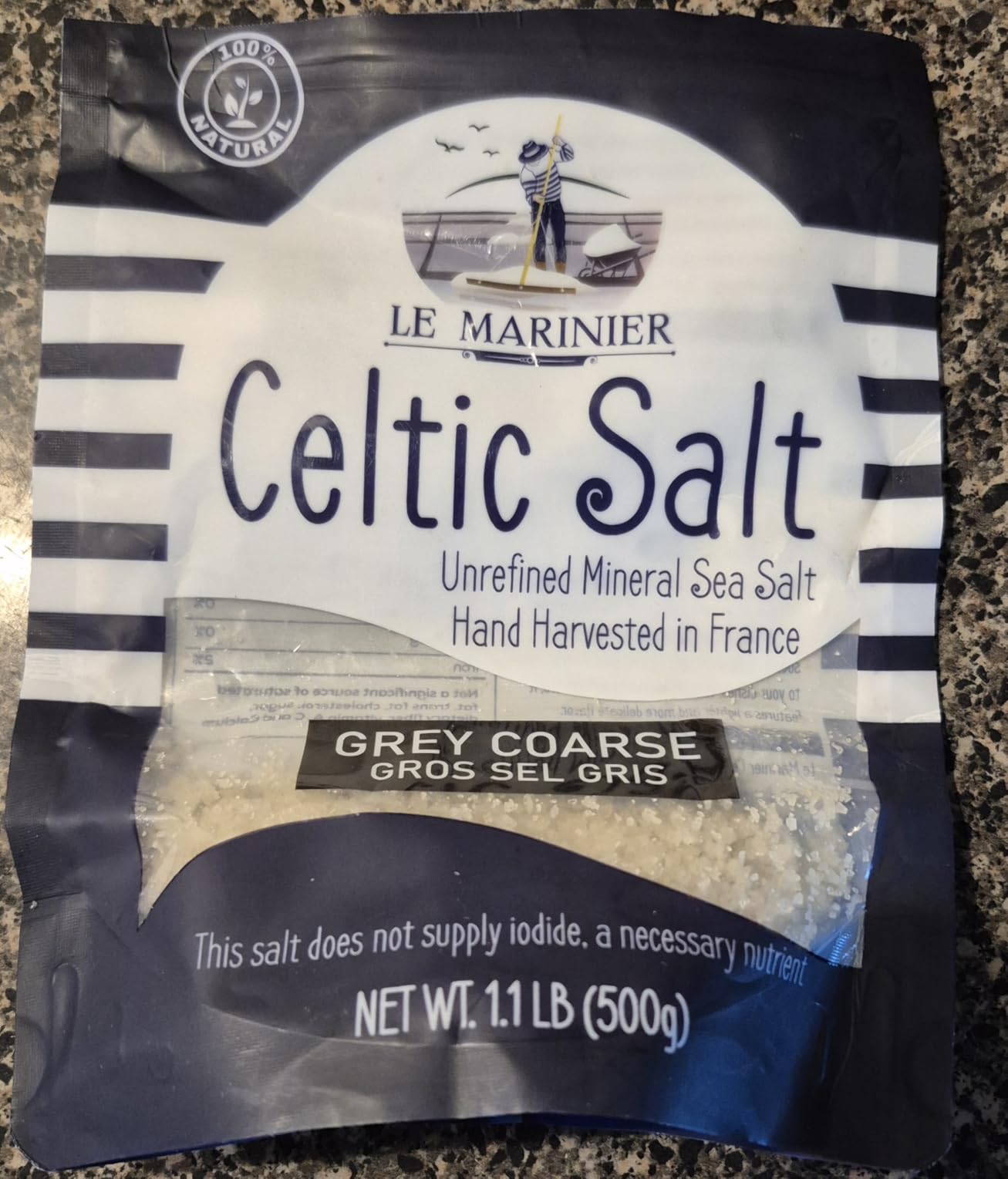 Celtic Salt Organic Grey Coarse, 1.1lb - 18oz. Mineral Rich 100% Natural and Unrefined French Sea Salt Organic. Hand Harvested Mineral Sea Salt, Sel Gris (1.1lb Grey Coarse) customer photo 1
