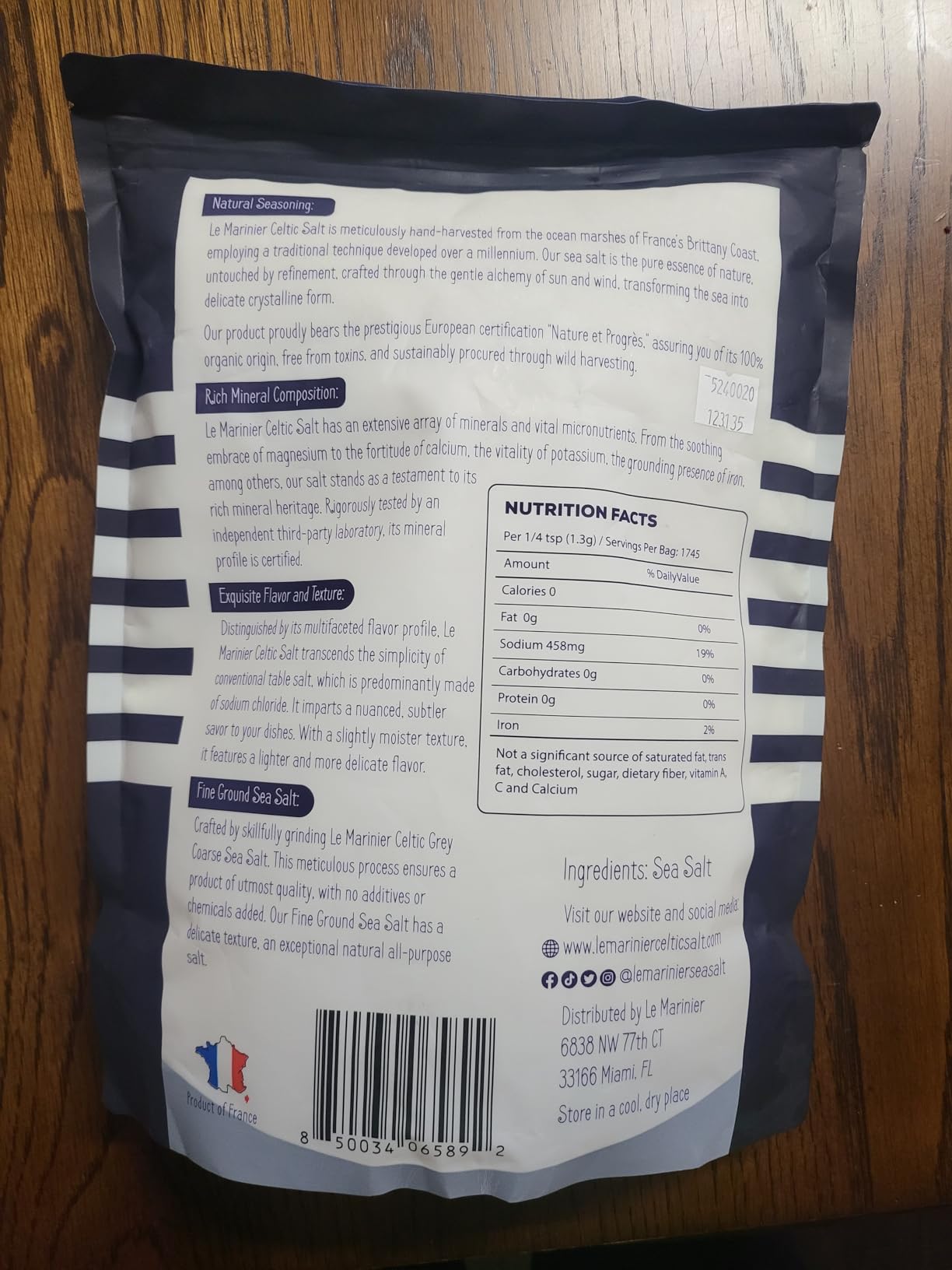 Celtic Salt Organic Fine Ground, 1.1lb - 18oz. Mineral Rich. 100% Natural and Unrefined. French Sea Salt Organic Vital Minerals. Hand Harvested Mineral Salt (1.1lb Fine Ground) customer photo 2
