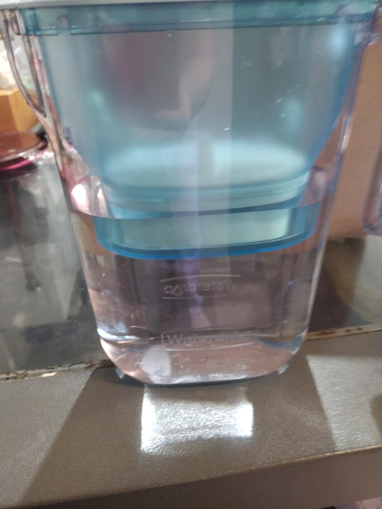 Waterdrop PT-05B-L Water Filter Pitcher, 7-Cup, NSF Certified, 200-Gallon Long-Life Filter Purifier, Reduces Chlorine and PFOA/PFOS, for Countertop, Replaces 6,400 Plastic Water Bottles a Year, Blue customer photo 1