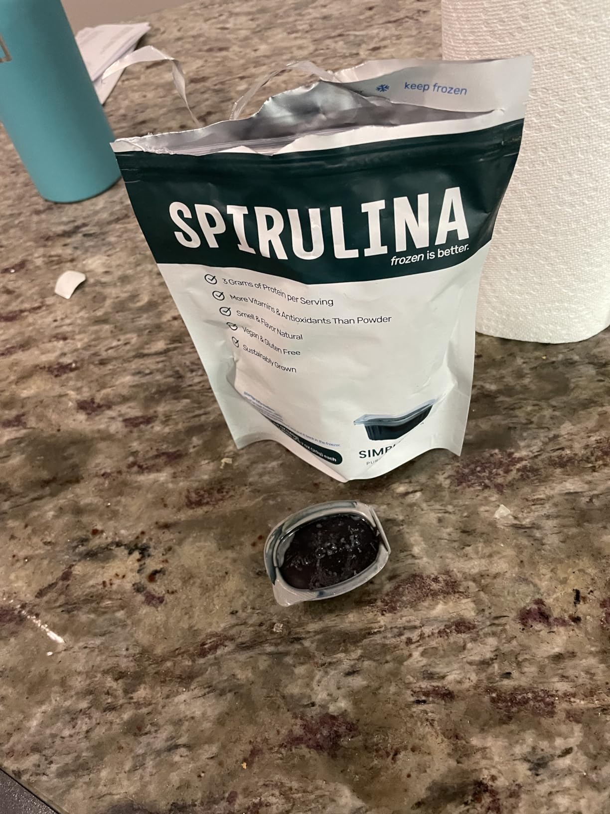 Spirulina Cubes - High Protein, Vitamin-Rich Superfood with Natural Flavor - Vegan, Gluten-Free Nutrient Powerhouse Spirulina Pods for Smoothies - (420, Grams) customer photo 1
