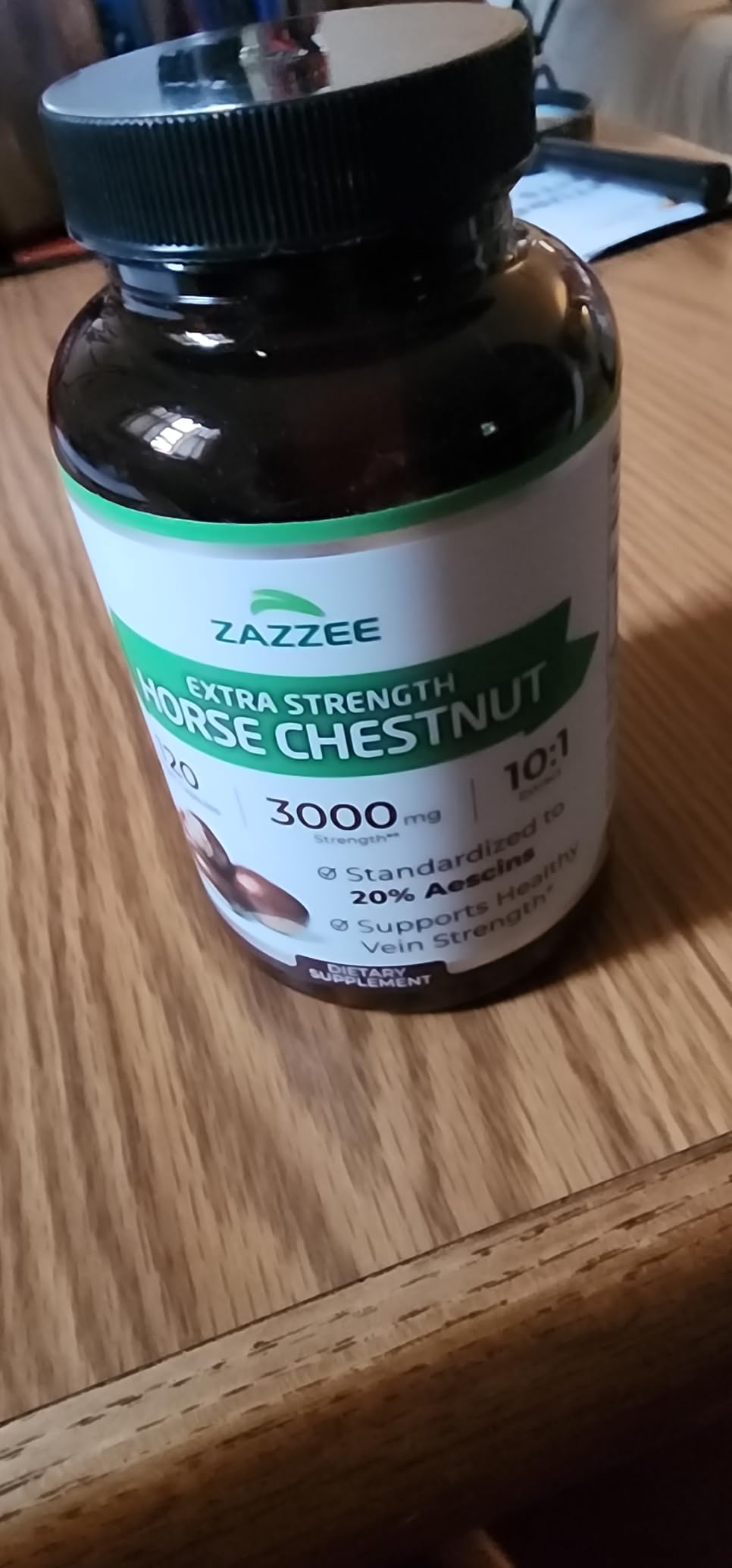 Zazzee Extra Strength Horse Chestnut 10:1 Extract, 20% Aescins, 120 Vegan Capsules, 4 Month Supply customer photo 2