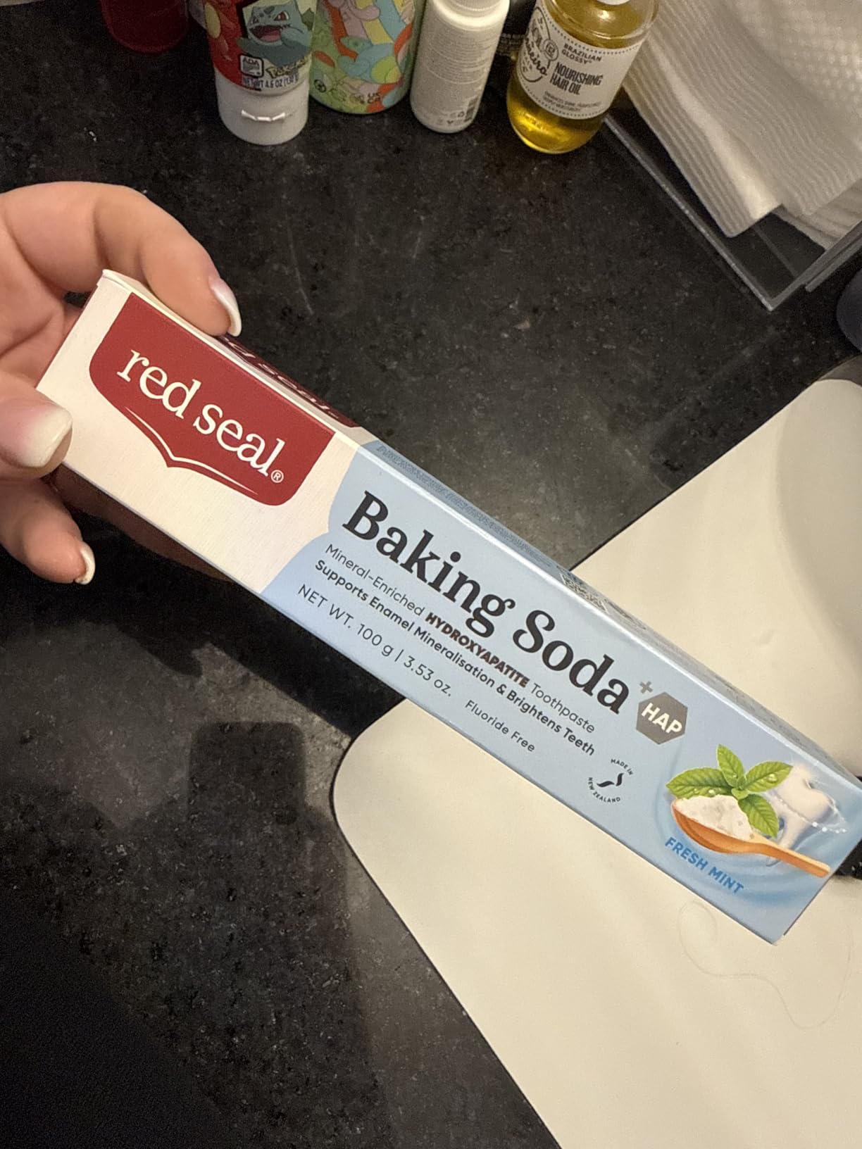 Red Seal Fluoride Free Toothpaste - Baking Soda - Herbal & Mineral Formula, Vegan-Friendly, Cruelty-Free, SLS and Paraben-Free, No Artificial Flavors, NATRUE Certified Natural, Dry Mouth Relief customer photo 1
