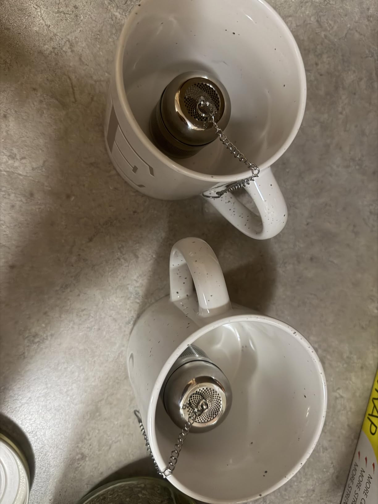 Fri4Free 2PCS Tea Infuser Strainer - Stainless Steel Strainers for Loose Leaf Tea, Steeper, Fine Mesh Ball holder with Chain Hook and Lid, Reusable Filter Bags Diffusers customer photo 1