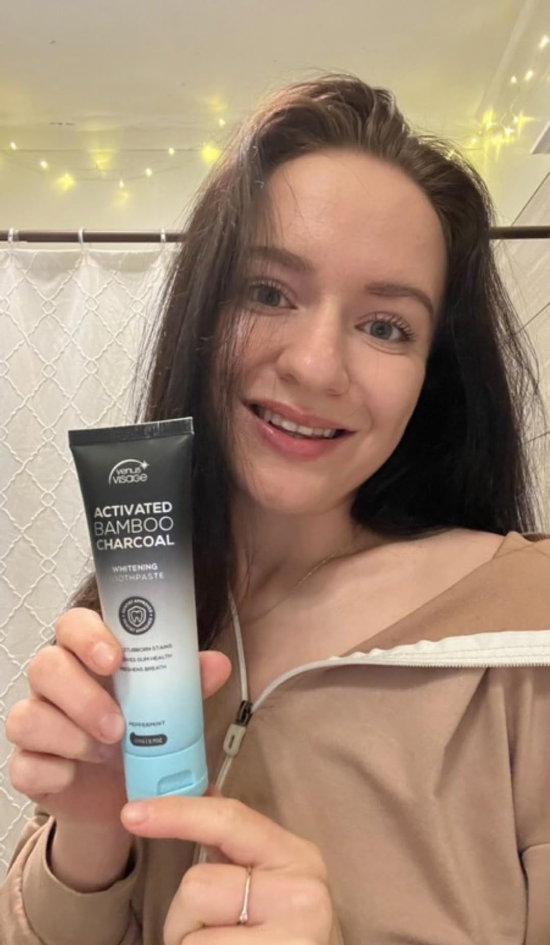 Venus Visage Activated Charcoal Toothpaste for Whitening, 3 Pack - Effective Teeth Whitening Toothpaste for Surface Stains - Peppermint Flavor (3.7 oz/105 g) customer photo 1