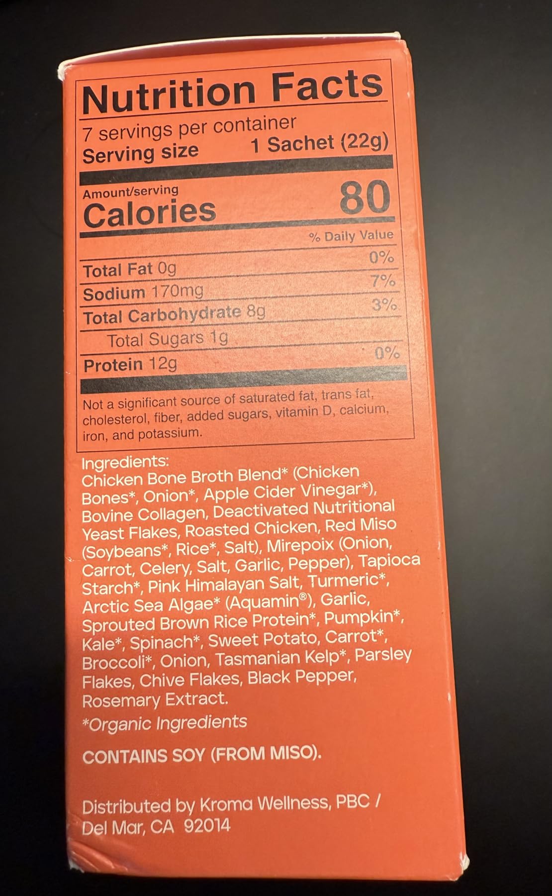 Kroma's 24K Chicken Bone Broth Powder - 10 Servings 1 Jar - Organic Protein-Rich Bone Stock - Instant Packaged Broths for Joint Health - 24K Chicken Protein Powder for Gut Health & Daily Wellness customer photo 1