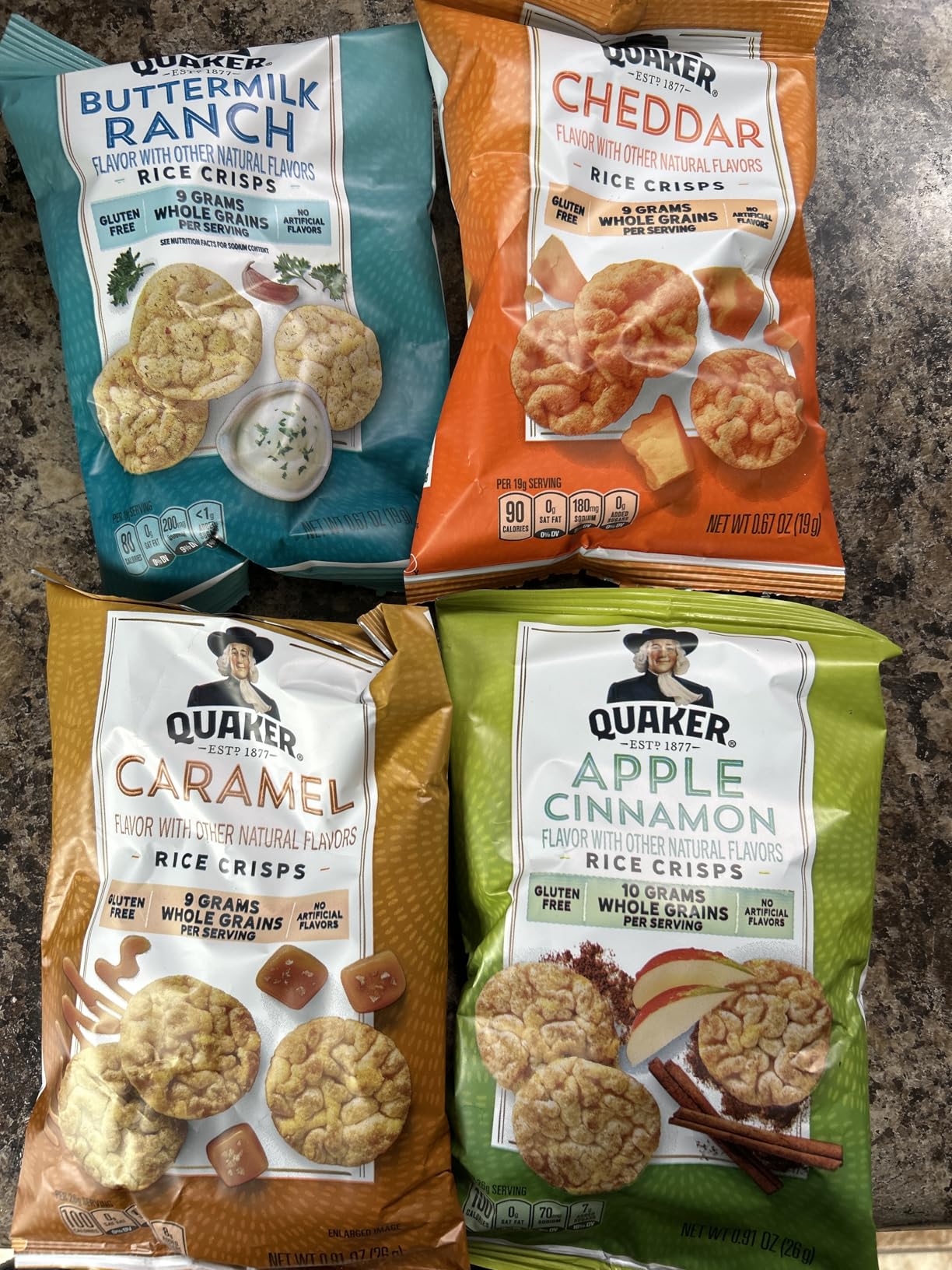 Quaker Rice Crisps, 4 Flavor Sweet and Savory Variety Mix, 15 count customer photo 2