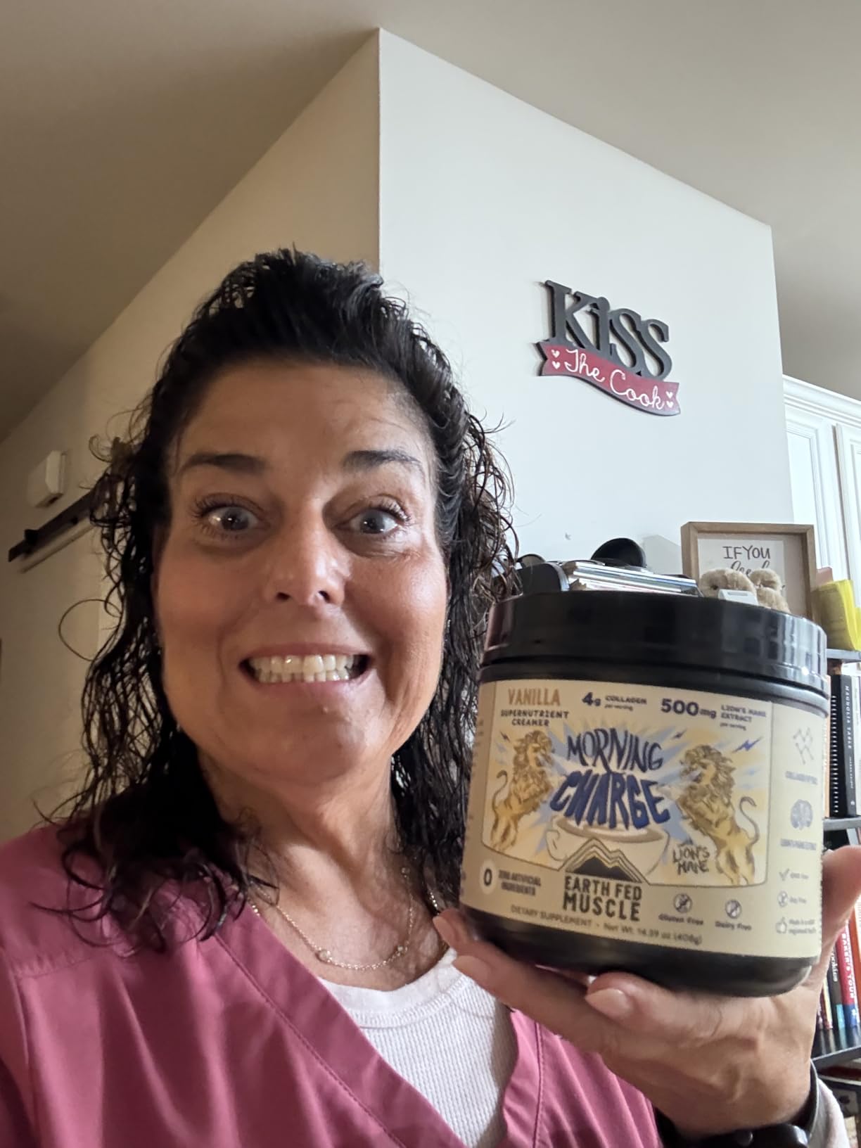 Earth Fed Muscle Vanilla Protein Coffee Creamer Powder - Collagen Peptides, Lion's Mane, Coconut Milk, Non-Dairy - Morning Charge - Focus + Joint Support - 24 Servings customer photo 2