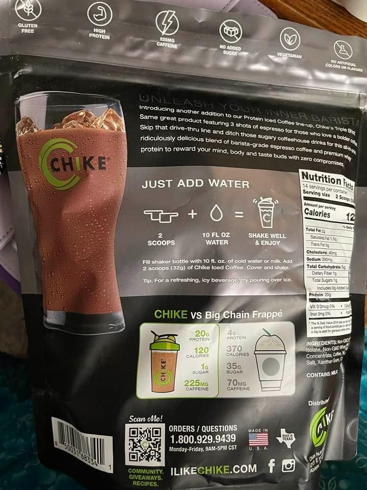 CHIKE Triple Shot Espresso & Cream Protein Iced Coffee, 20 G Protein, 3 Shots Espresso, 1 G Sugar, Keto Friendly and Gluten Free, 14 Servings (15.8 Ounce) customer photo 1