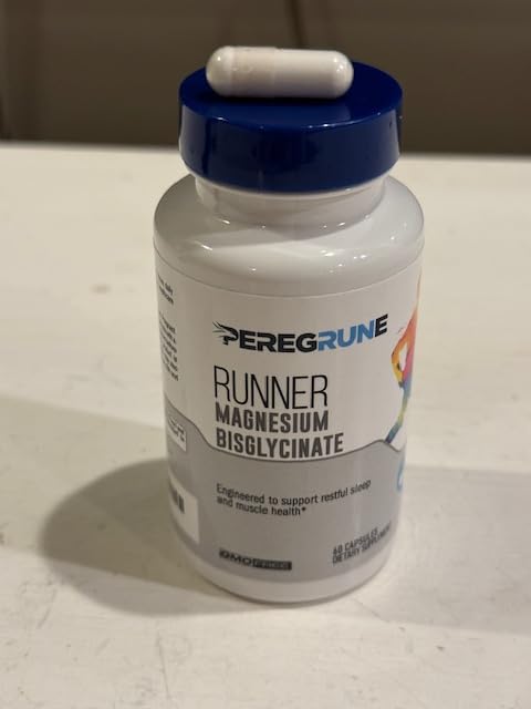 Magnesium Supplement for Runners | High Absorption Magnesium Bisglycinate (200 mg) to Support Muscle Recovery, Soreness Post-Workout, Mood, and Sleep | 60 Capsules customer photo 1