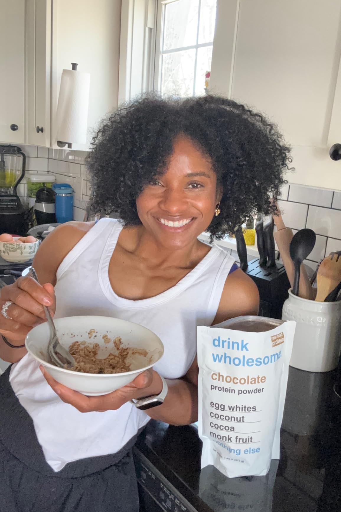 drink wholesome Chocolate Egg White Protein Powder for Sensitive Stomachs | For GERD, IBS, Lactose Intolerance | No Bloating, No Constipation, No Gas, No Reflux | Additive-Free, Dairy-Free, Gluten-Free customer photo 1