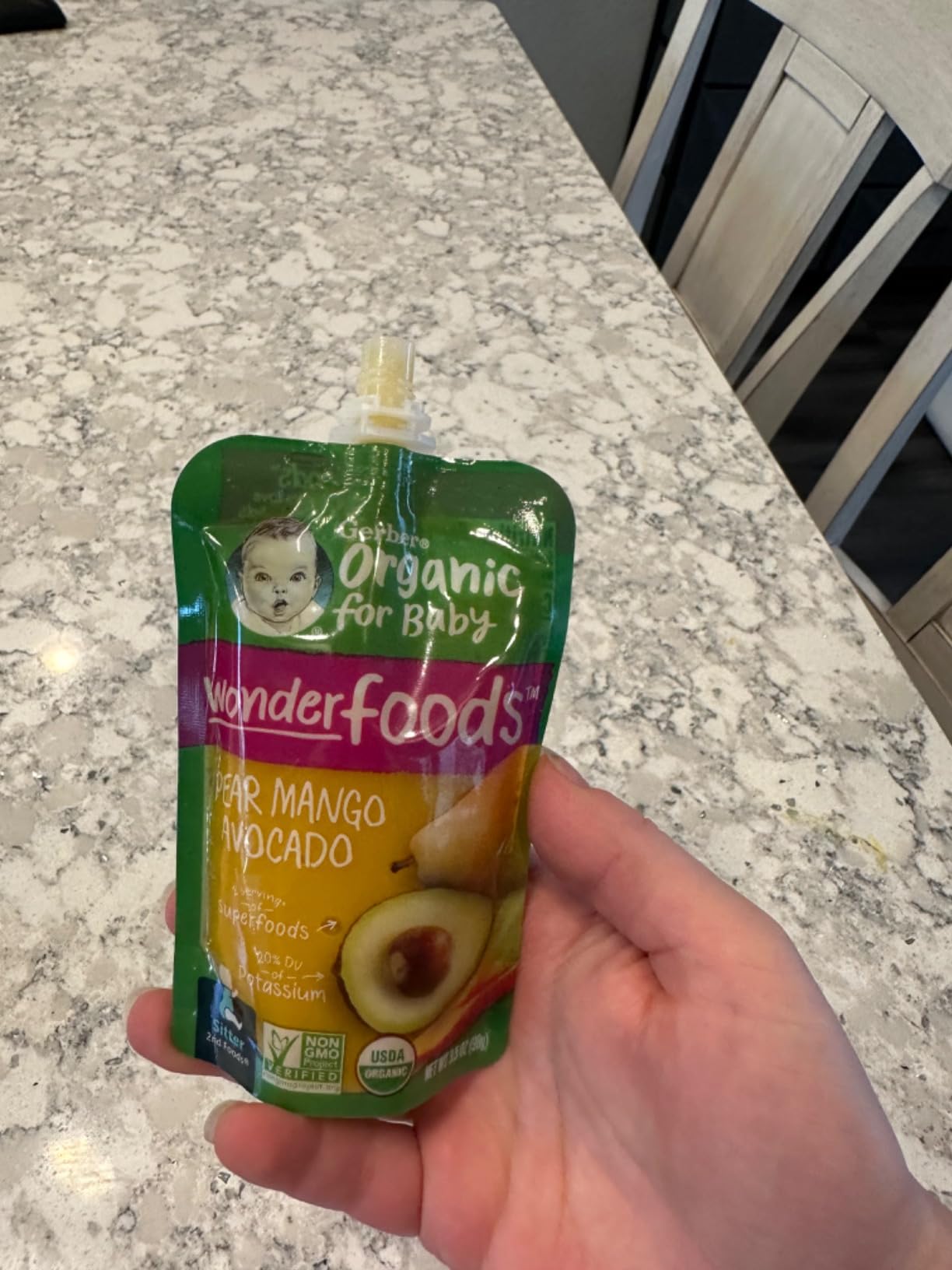 Gerber Stage 2 Baby Food, Organic Fruit and Veggie Favorites Puree Pouches Variety Pack, No Added Sweetener, Baby Food Pouches, 9-Pack customer photo 2