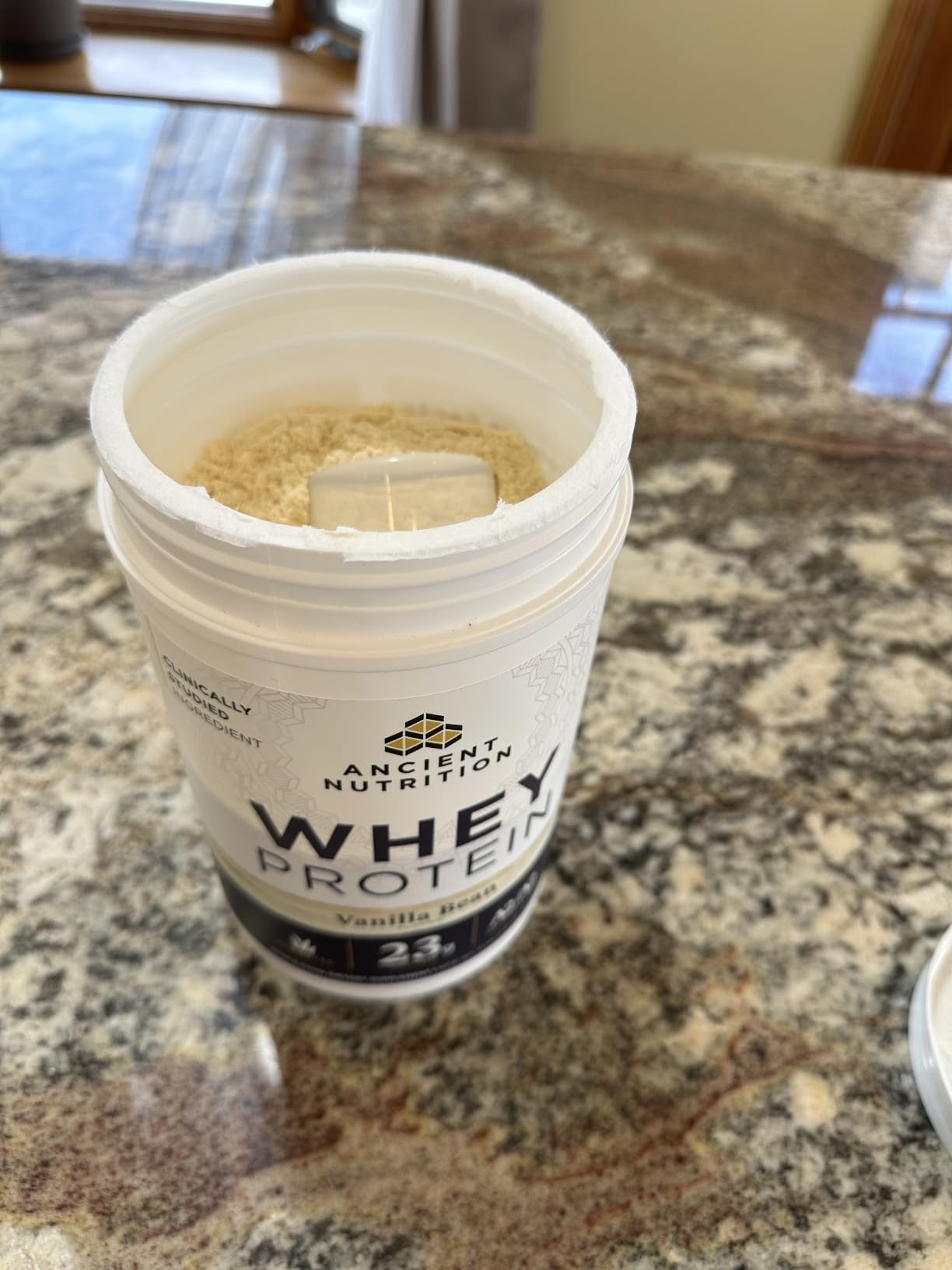 Ancient Nutrition Grass Fed Whey Protein, Vanilla Bean, 23g Protein, 20 Servings, Hydrolyzed Collagen Peptides, Organic Regenerative A2/A2 Milk Protein customer photo 2