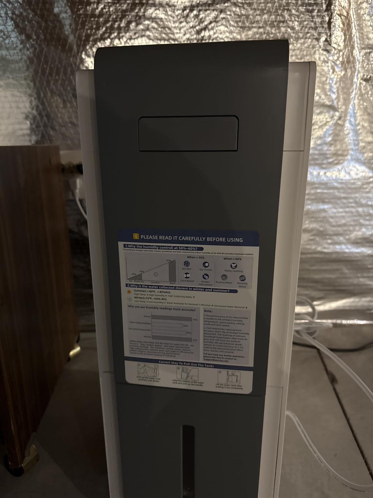 AEOCKY 4500 Sq.Ft Energy Star Most Efficient 2025 Dehumidifier, Max 80 Pint/Day Smart Compressor Dehumidifier with Drain Hose, Intelligent Humidistat, for Basement, Bedroom, Home, Bathroom customer photo 1
