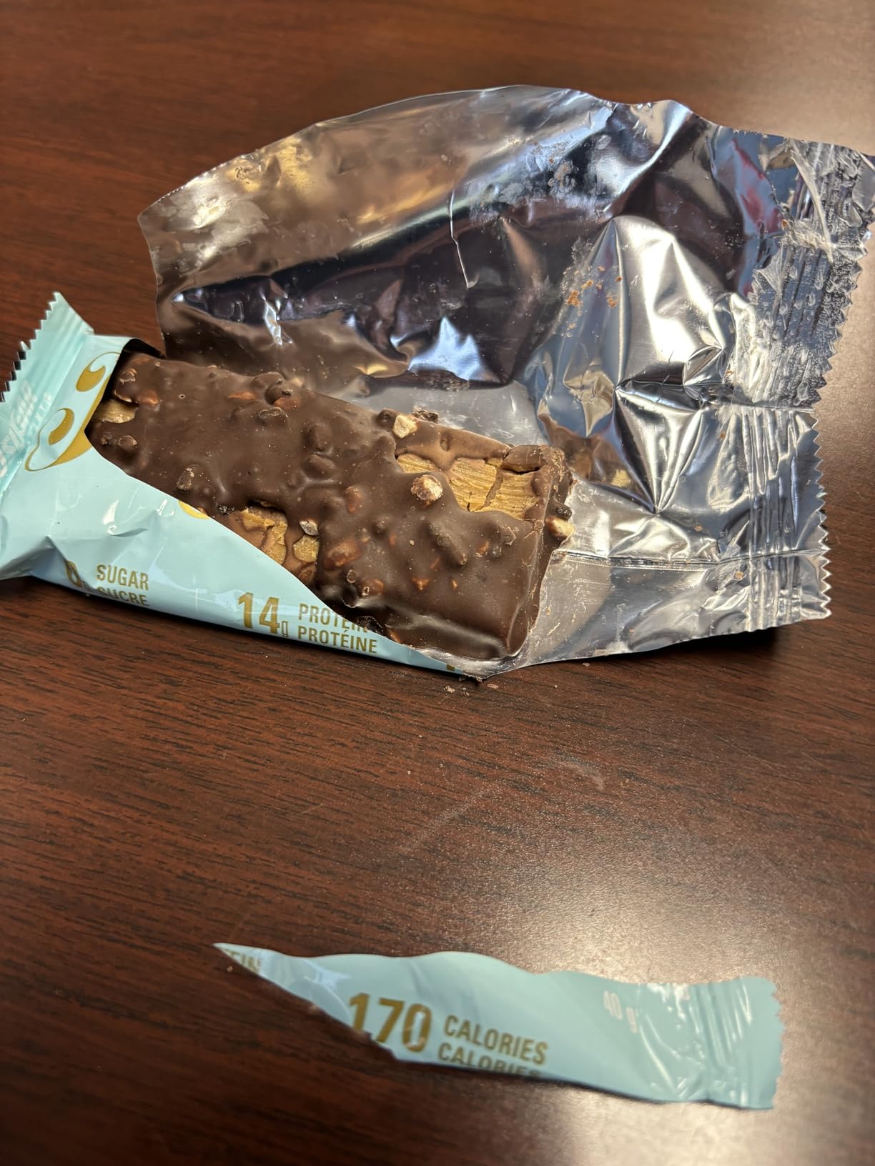 No Sugar Joybar Collagen Bar - Chocolate Peanut Butter - 0g Sugar, 14g Protein - Nourish Inside & Out - Low Calorie, High Protein Snack - Supports Skin, Hair, Nails & Joint Health - 12 Pack customer photo 1