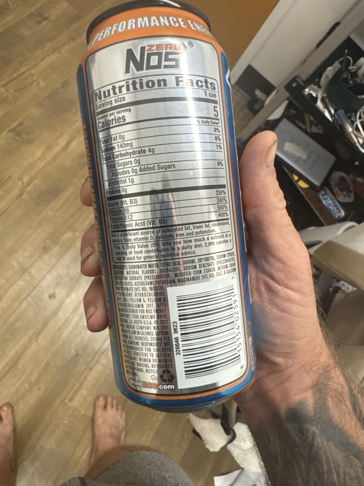 NOS Zero Sugar: High Performance Energy Drink. 16 Fl oz | Pack of 15 customer photo 1
