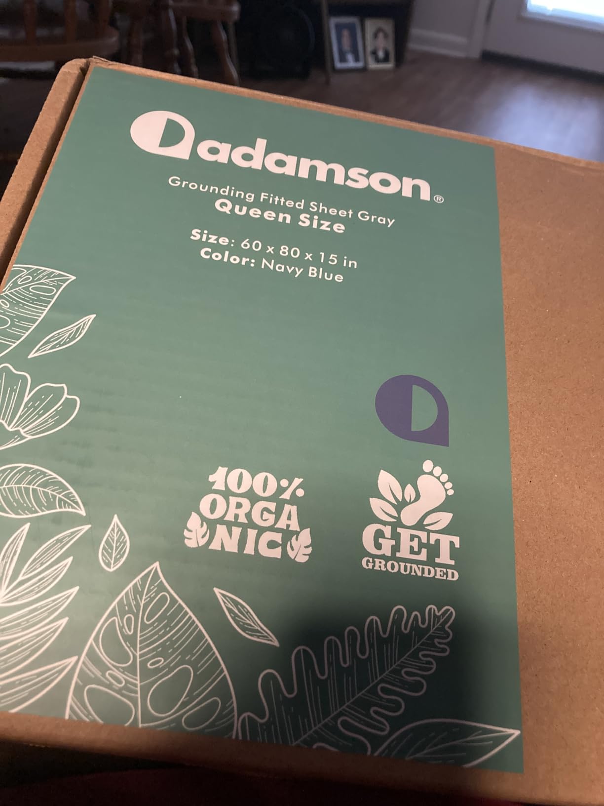 Adamson Grounding Fitted Sheet Queen Size, Earthing Sheets - Pure Silver Fiber & Organic Cotton + Grounding Cord + Tester Pen Included - 5-Year Assurance (Gray, Queen - 60