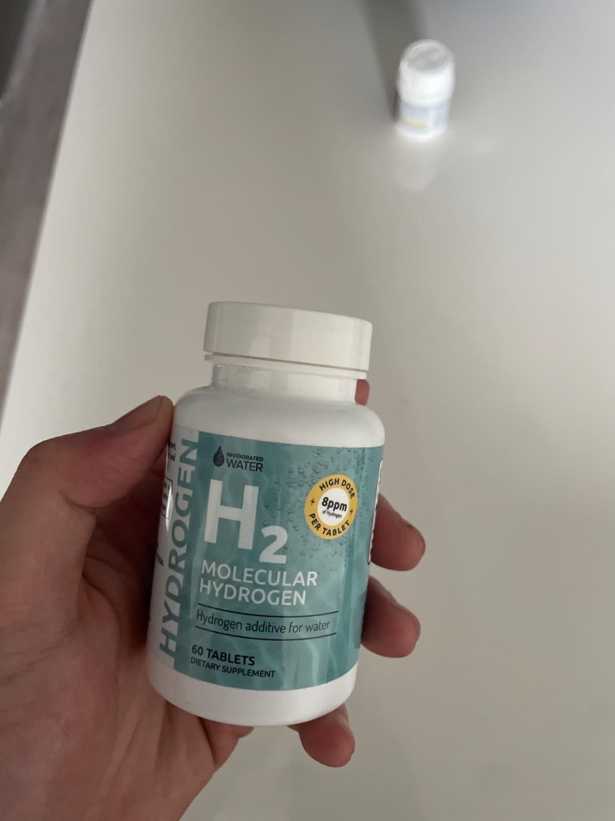 Invigorated Water Hydrogen Water Tablets with Magnesium - 12 PPM H2 Molecular Hydrogen Tablets for Drinking Water - Supports Energy, Brain, & Cognitive Health - Non-GMO (60 Servings, Unflavored) customer photo 1