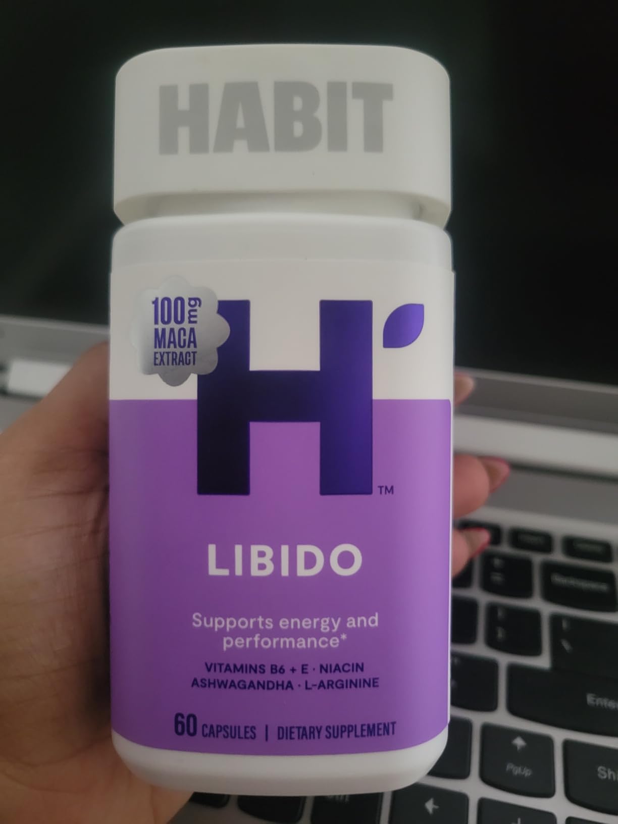 Habit Libido Supplement (60 Capsules) - New Look, Natural Aphrodisiac Blend with Maca, Ashwagandha L-Arginine, Supports Energy and Performance, Vegan, Non-GMO (1 Pack) customer photo 2