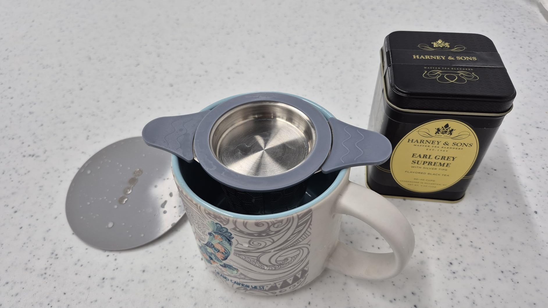 Tea Infuser for Loose Leaf Tea,Stainless Steel Tea Infuser with Heat Proof Silicone Handles,Extra Fine Mesh Tea Strainers Filter Fine Tea Leaves Effectively,Fits TeaPots/Mugs customer photo 1