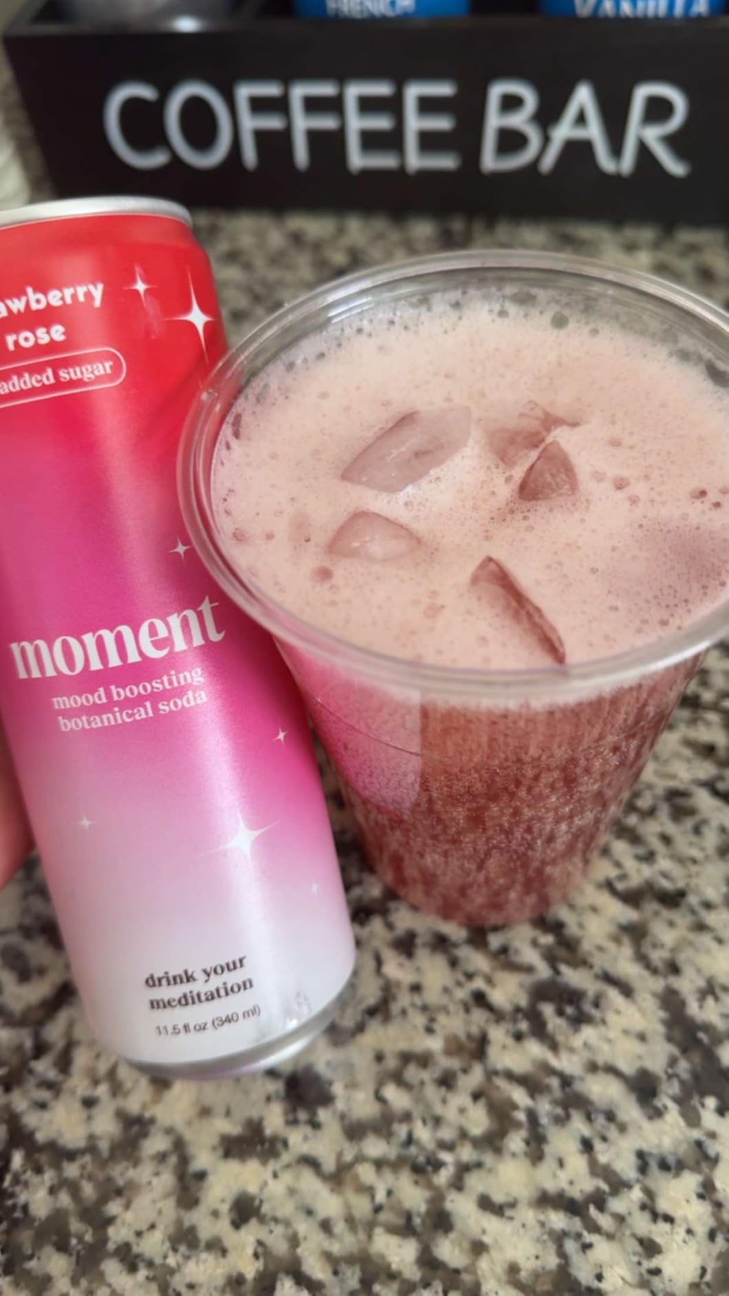 Moment Adaptogen Drink (Shark Tank) - Calm, Clarity & Relaxation with L-Theanine & Ashwagandha - Non Alcoholic Drinks for Adults - Sparkling Botanical Soda - 0 Sugar 0 Caffeine - 12 Pack 11.5 fl oz customer photo 1