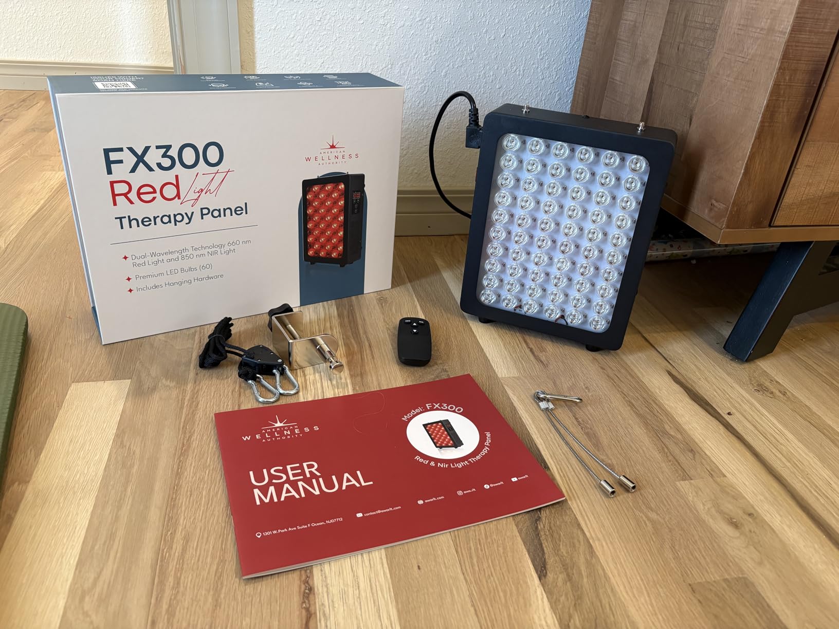 FSA Red Light Therapy for Face and Body, Near Infrared Red Light Therapy Panel 660nm and 850nm, High Power Full Body Hanging Panel, Skin Care Neck Relaxation Sleep with Remote FX300 HSA customer photo 2
