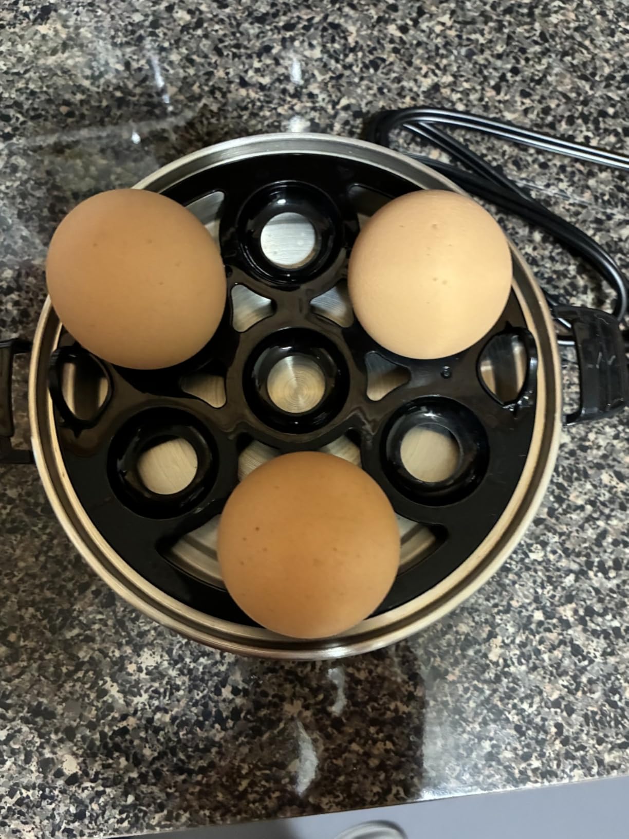 Dash Rapid Egg Cooker - Boiler, Poacher & Steamer - Includes Measuring & Recipe Guide - Dishwasher Safe - BPA Free - Holds 7 Eggs, Black customer photo 2